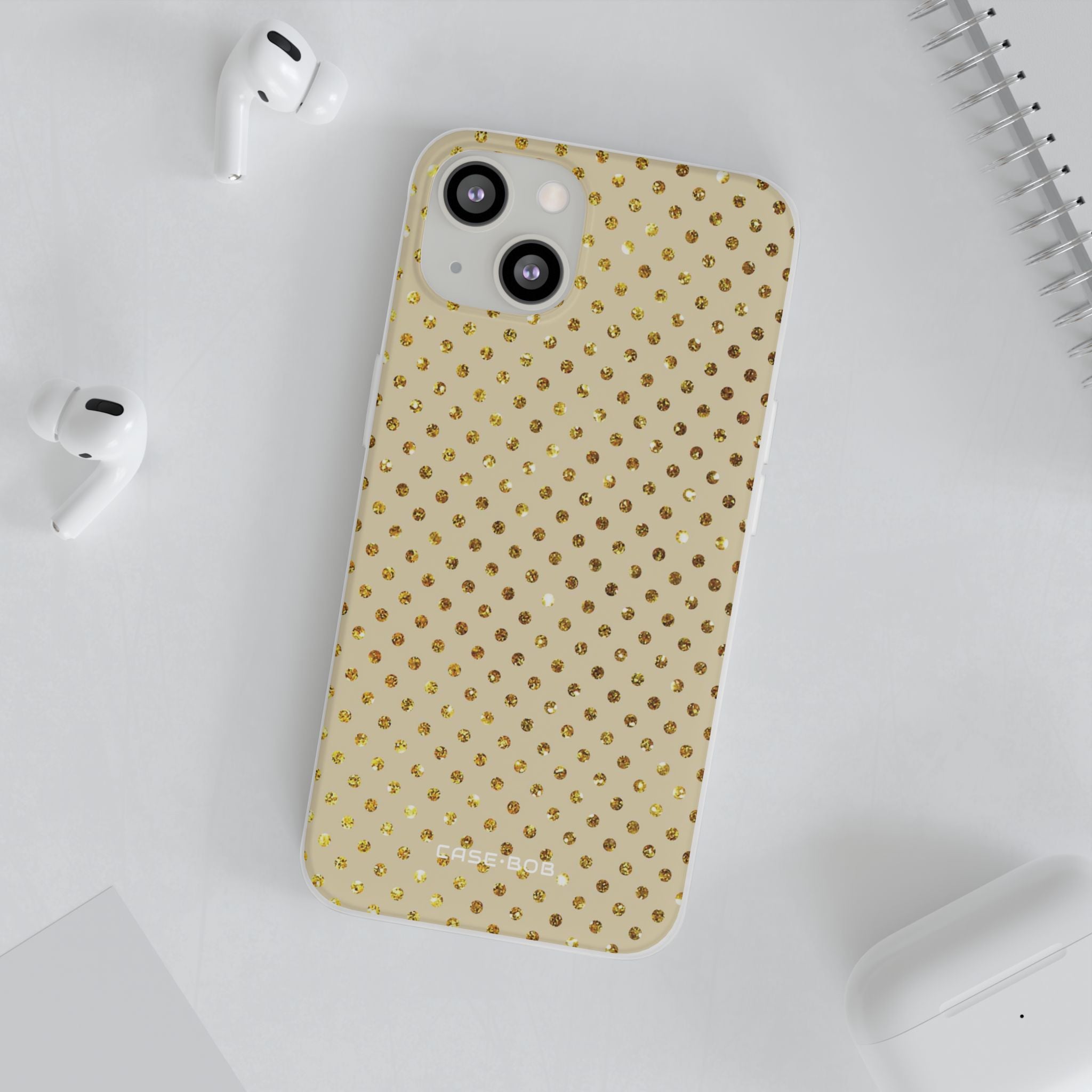 Gold Sparkle Grid iPhone 13 - Soft