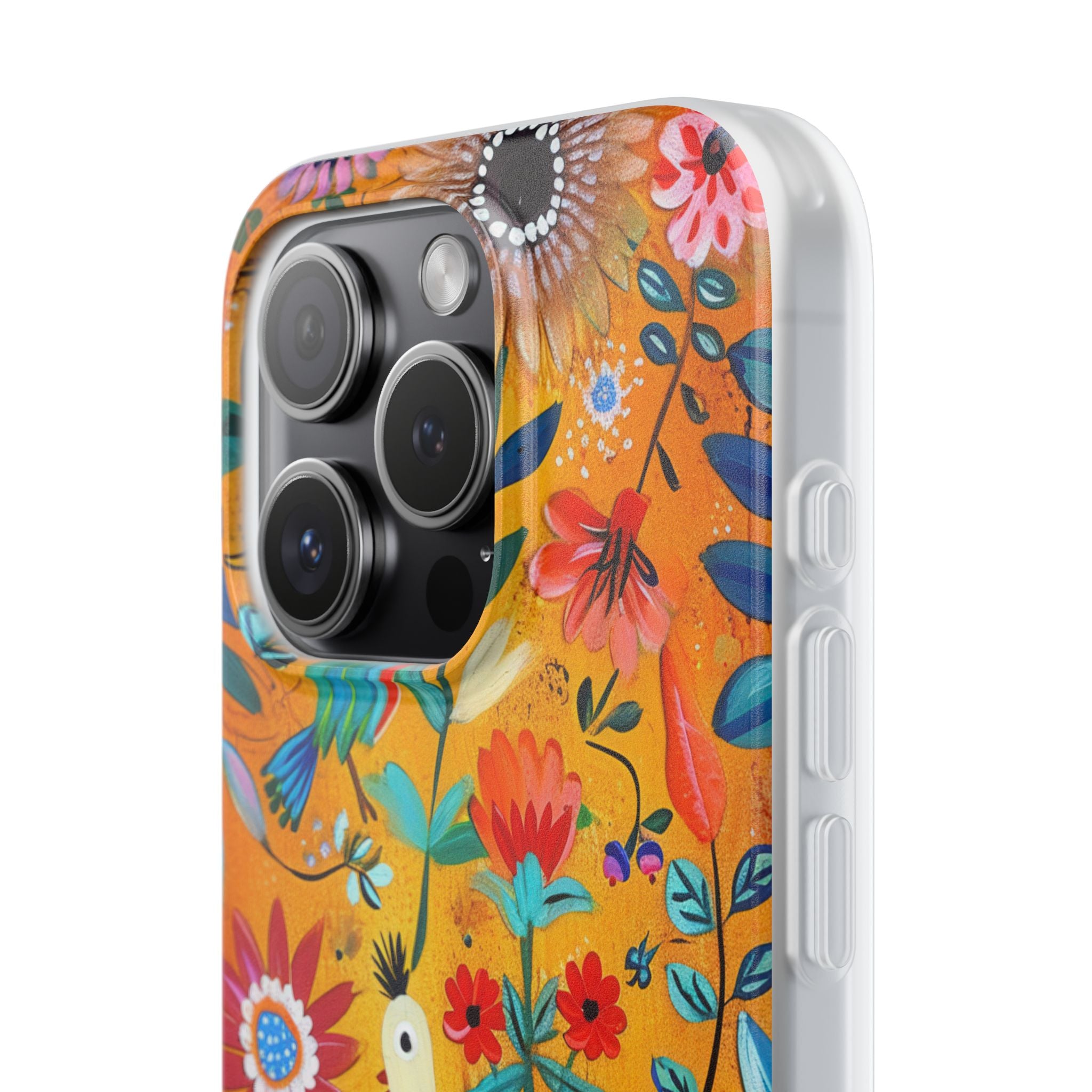 Colorful Birds Bloom iPhone 15 Pro Case - Soft