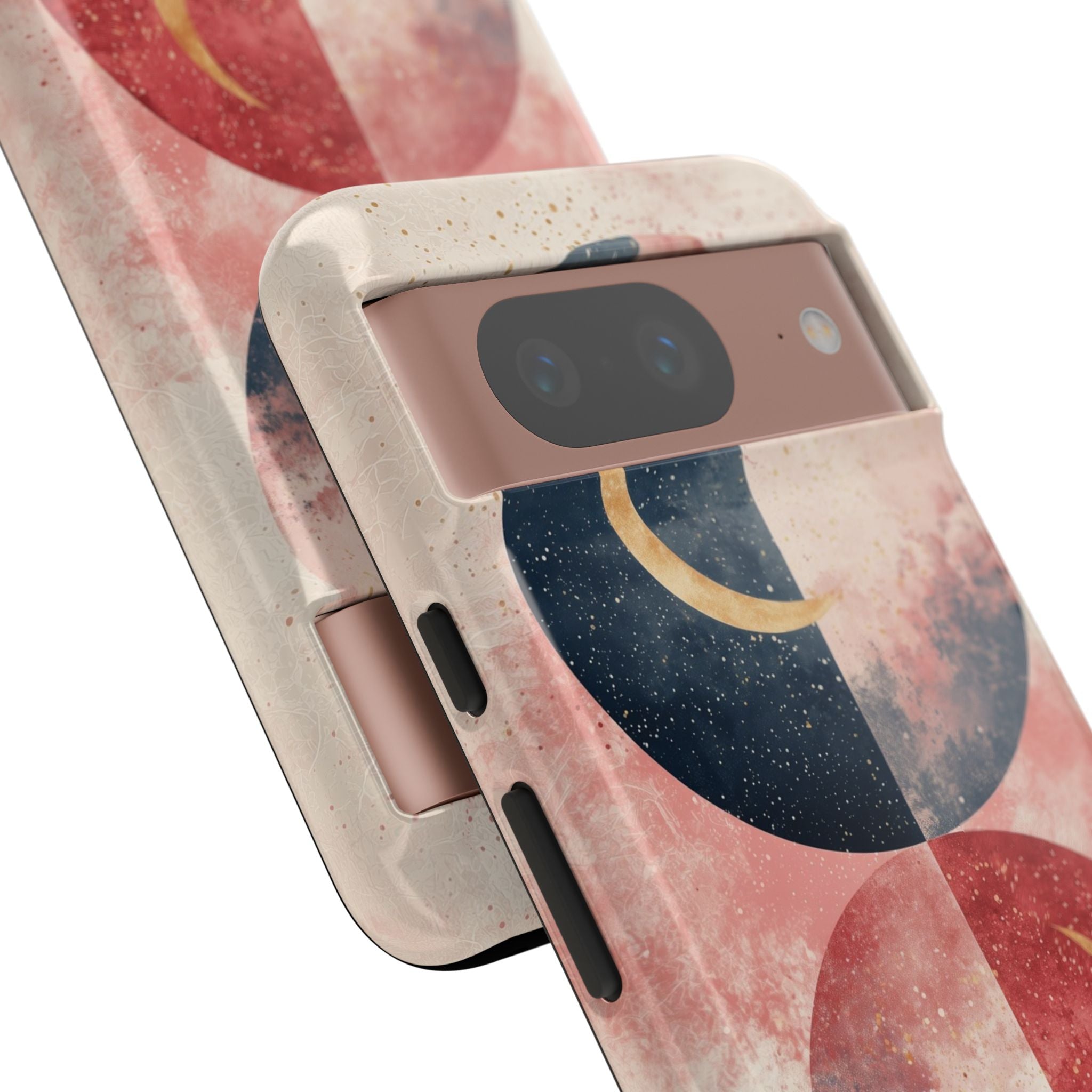 Golden Crescent Circles Google Pixel 8 Case - Tough