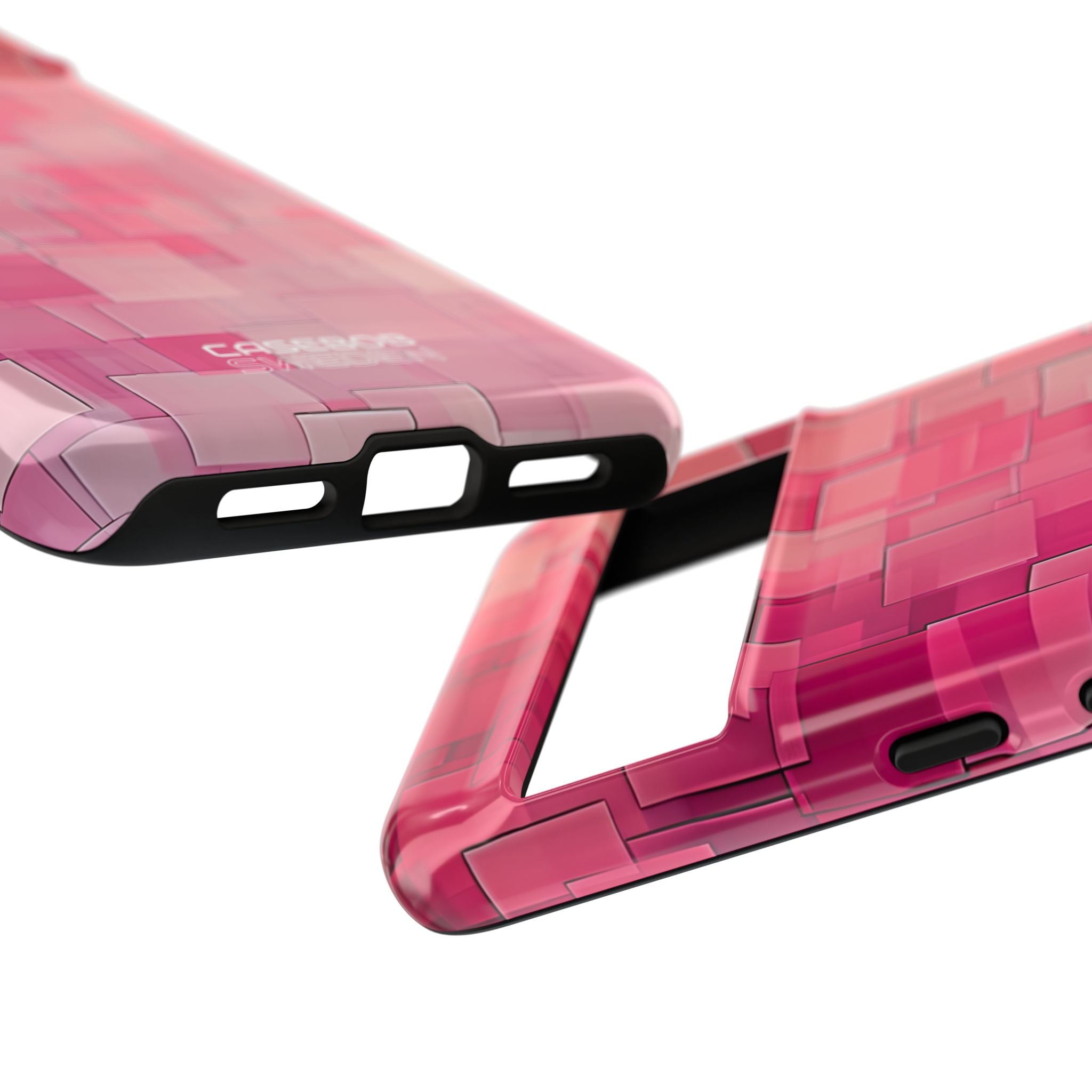 Gelaagde roze geometrie Google Pixel 8 - Tough