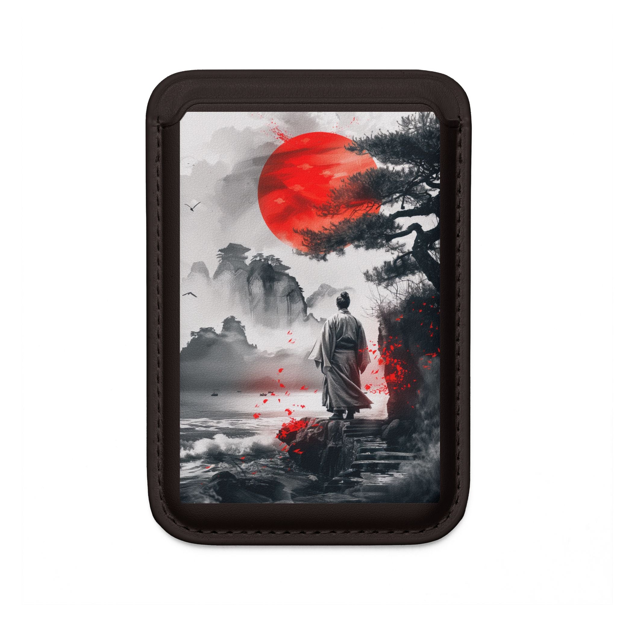 Red Sun Serenity Wallet – MagSafe Ready
