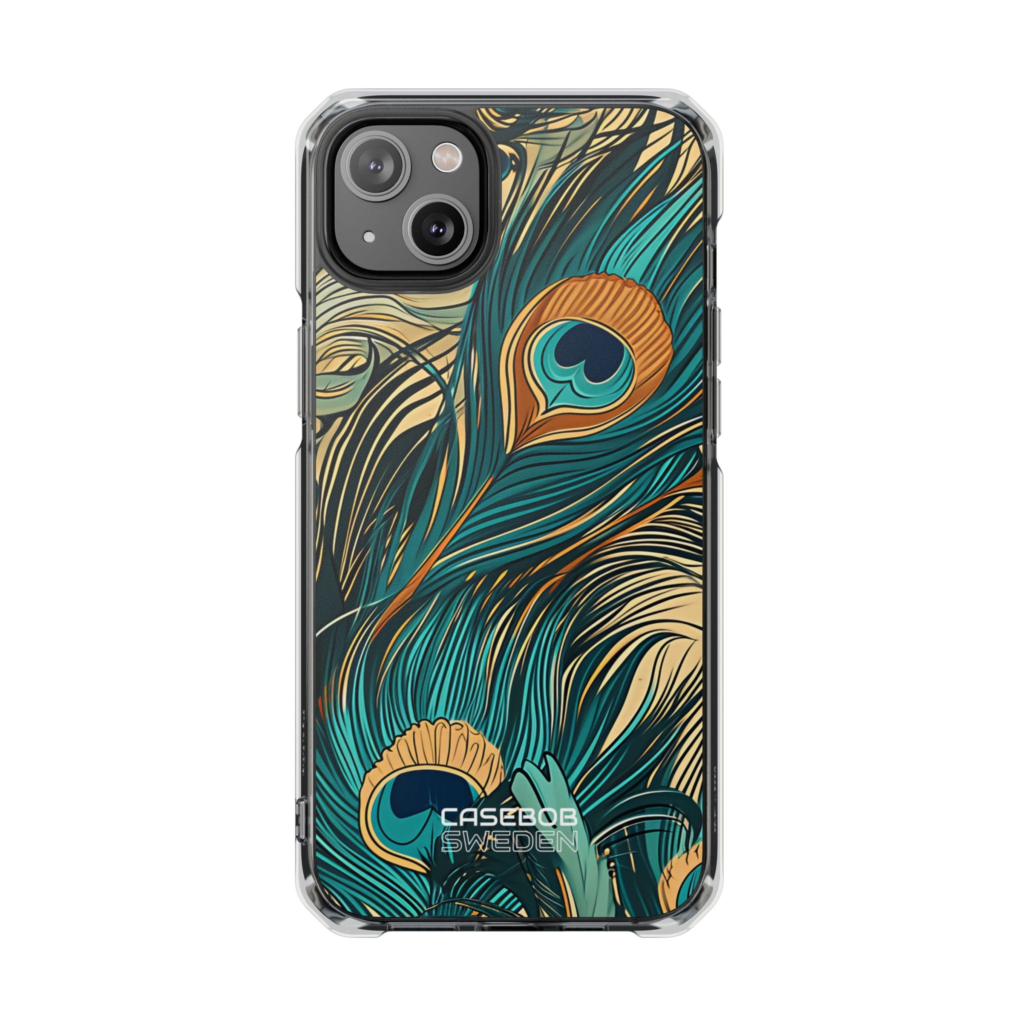 Peacock Feather Whirl iPhone 14 - Impact Clear+
