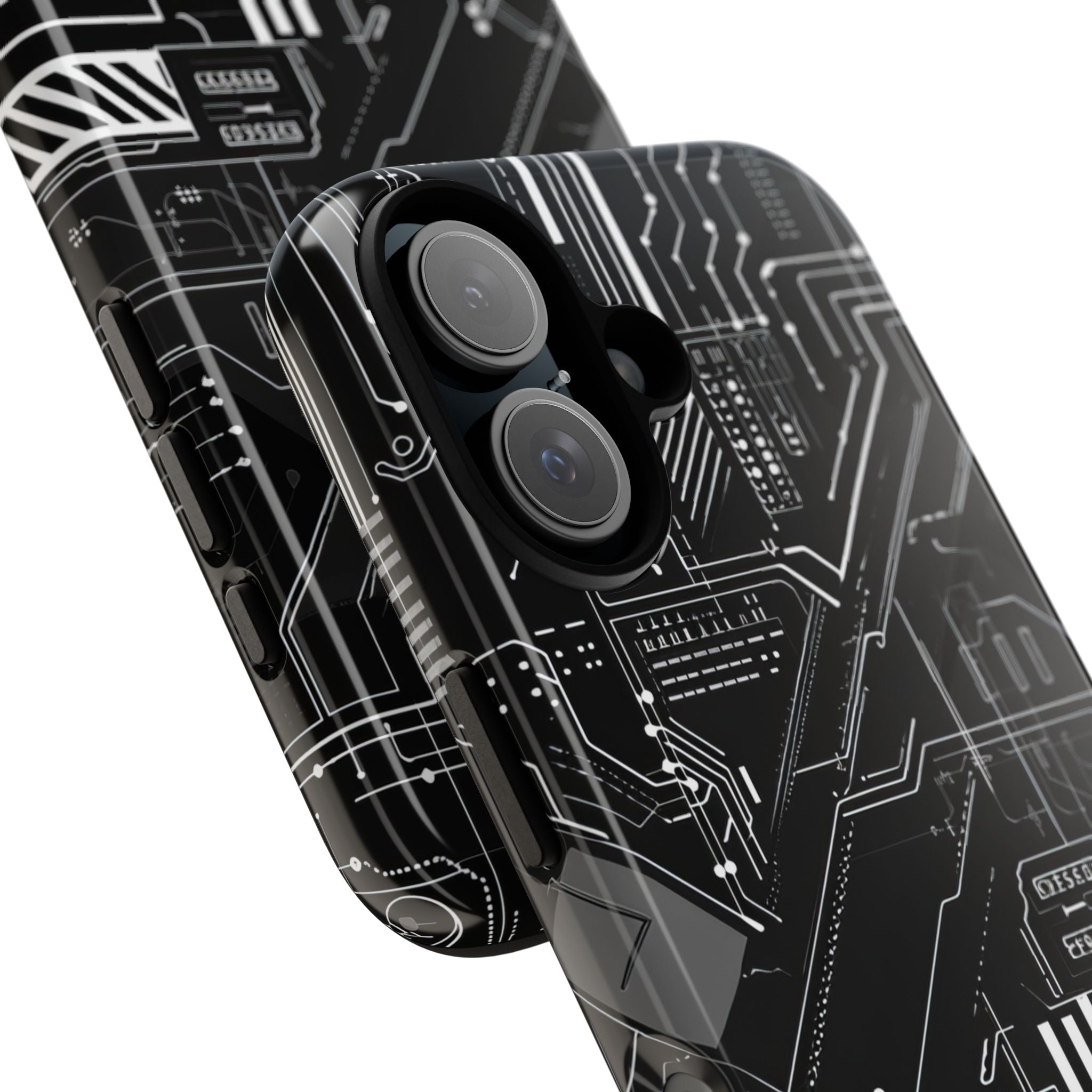 Futuristic Circuit Grid iPhone 16 - Tough