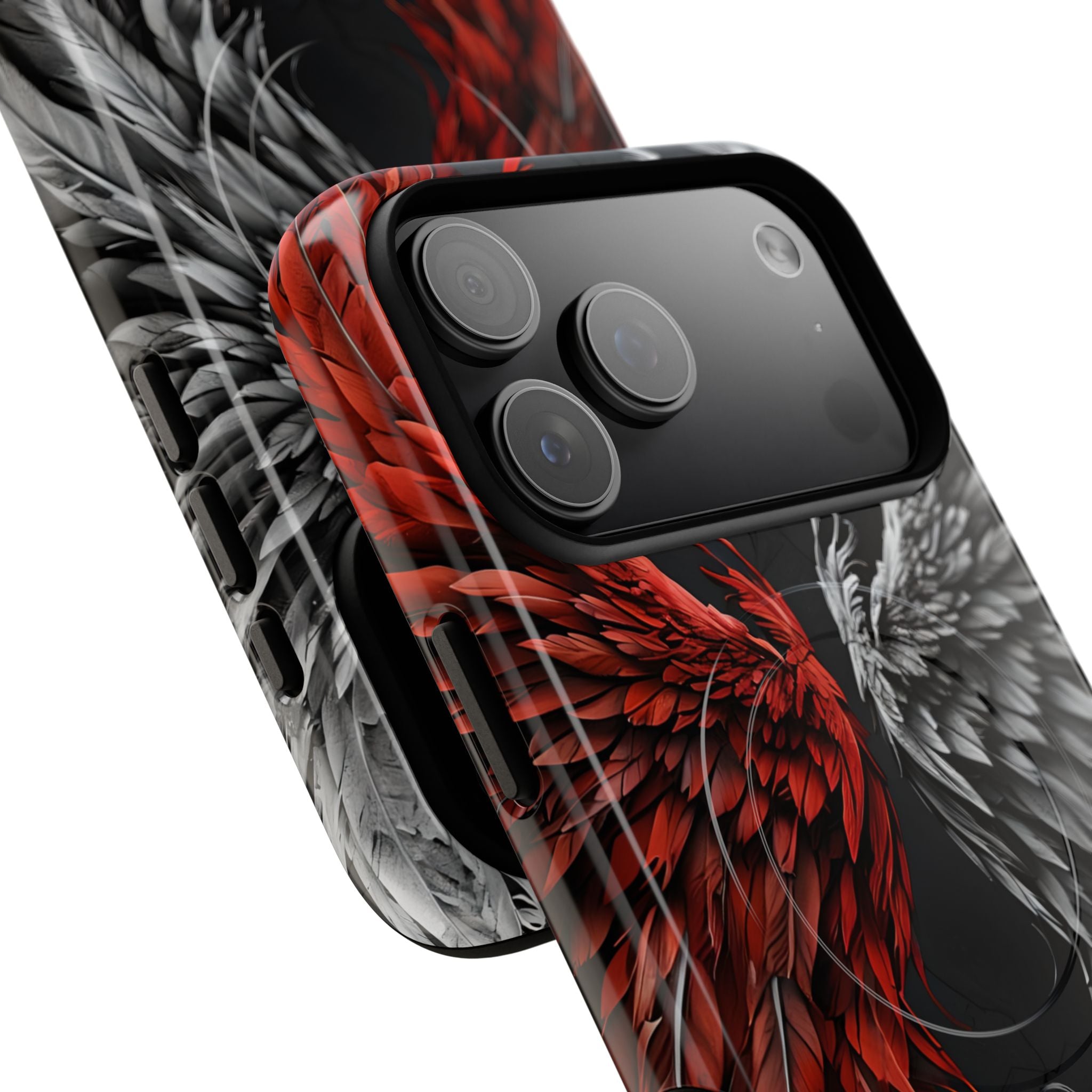 Crimson White Wings iPhone 17 Pro Max Case - Tough+