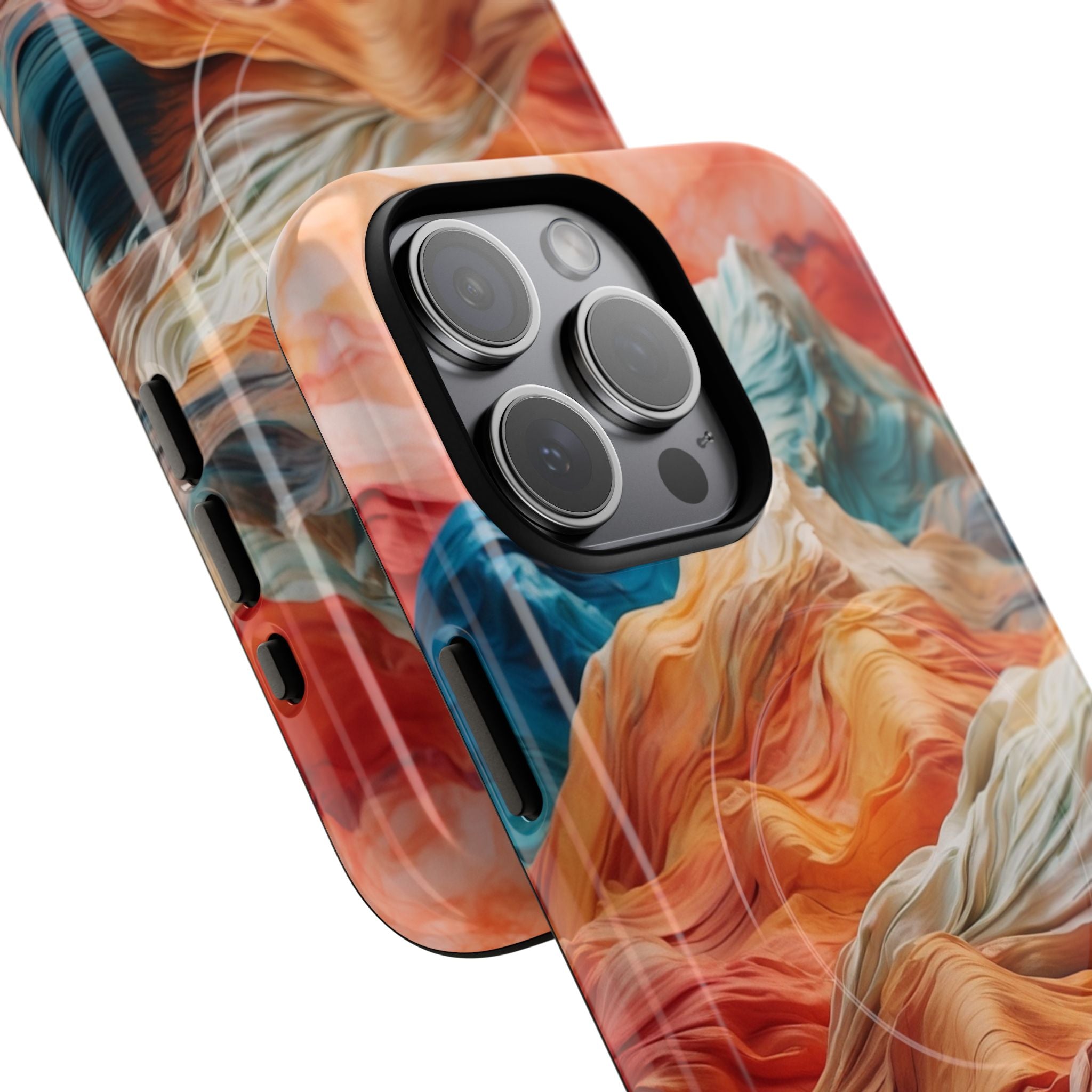 Fabric Peaks Cream iPhone 15 Pro Max Case - Tough+