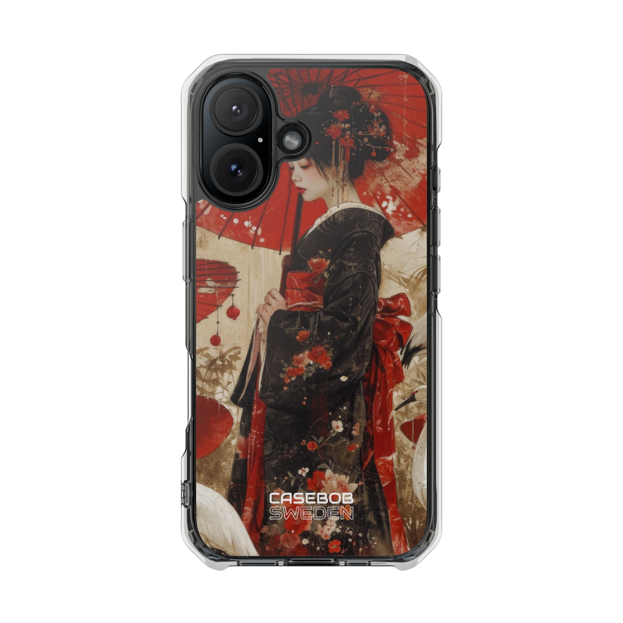 Scarlet Crane Dreams iPhone 16 - Impact Clear+
