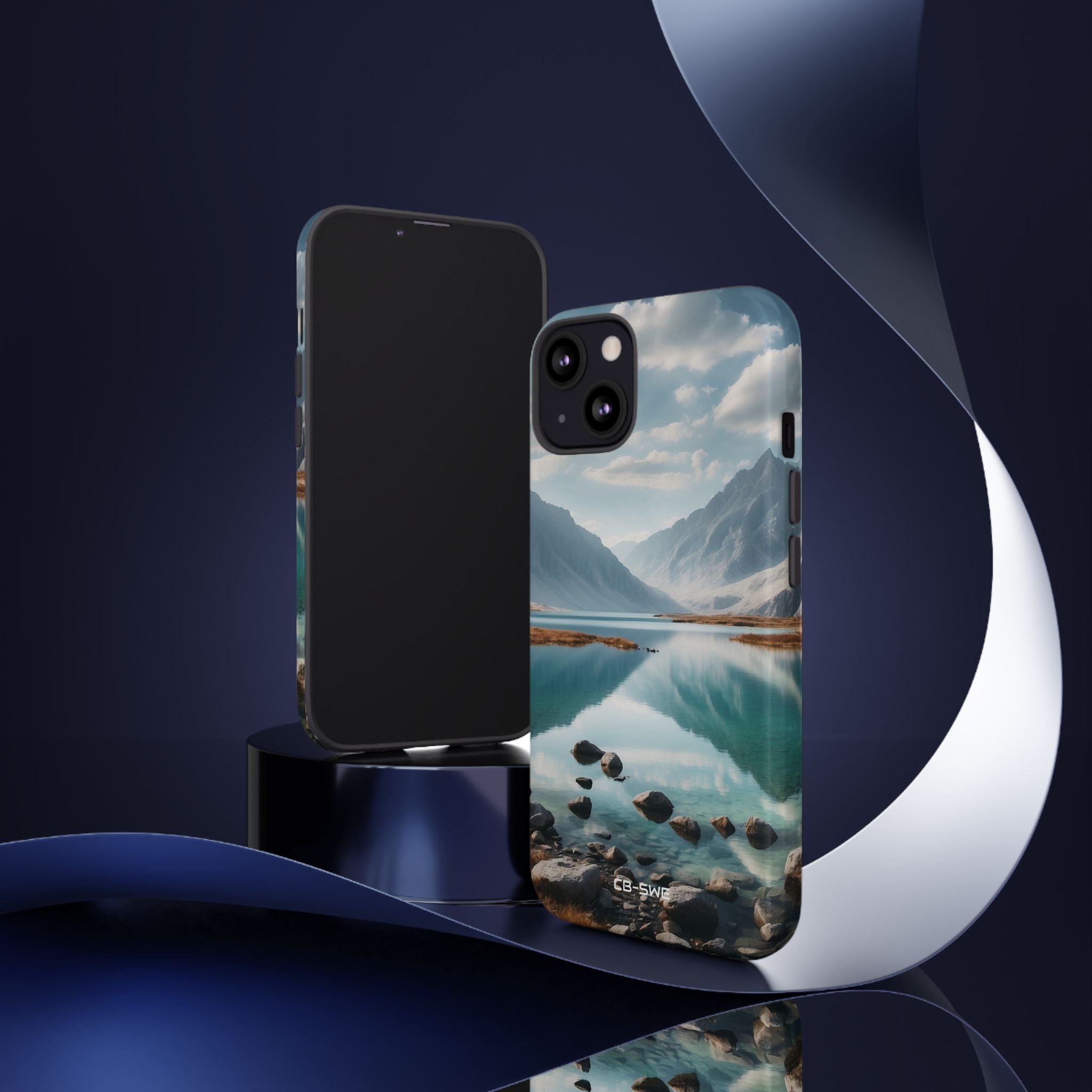 Mountain Reflections Swim - iPhone Case