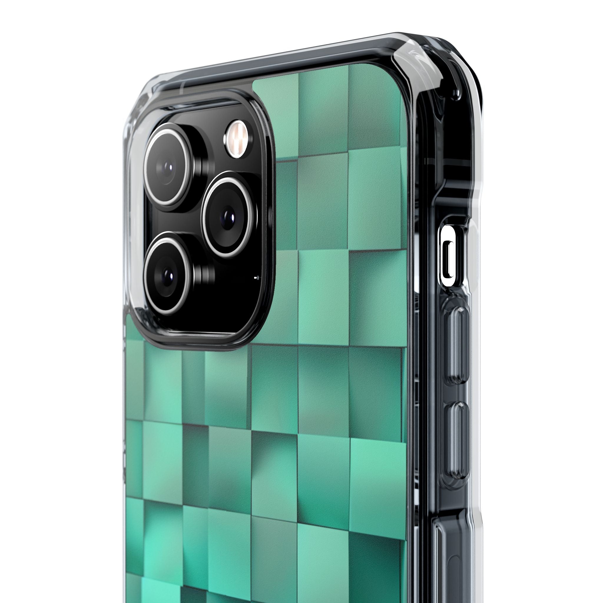 Folded Blue Squares iPhone 14 - Impact Clear+
