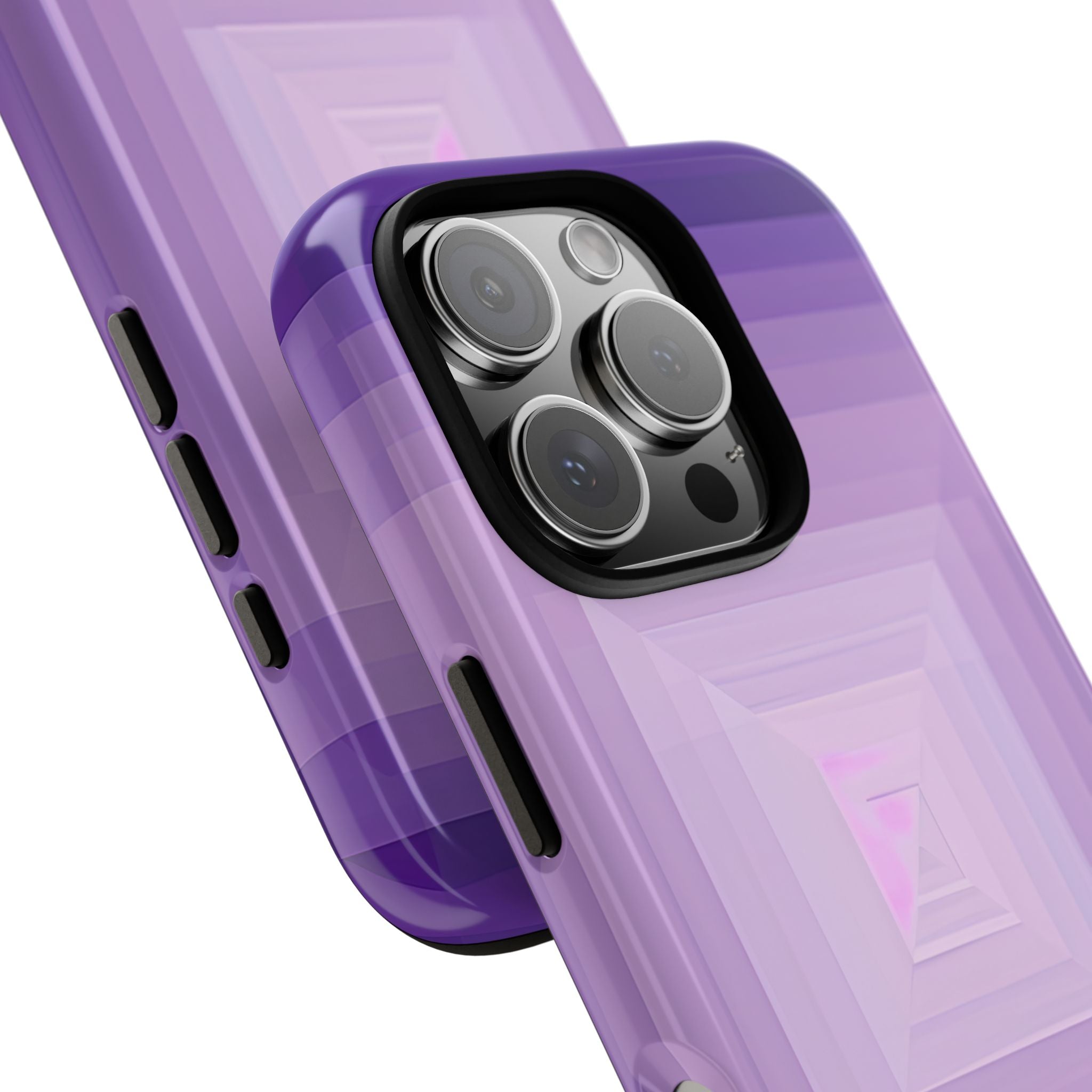 Purple Geometry Vortex iPhone 16 - Tough