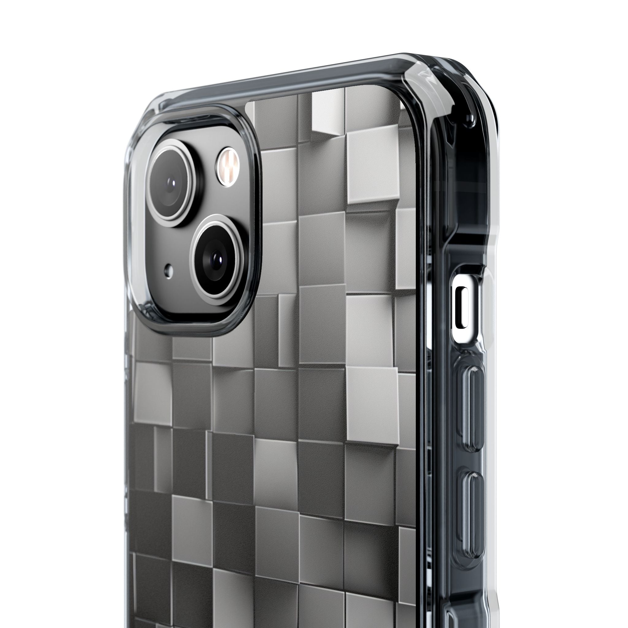 Monochrome Cube Depth iPhone 14 - Impact Clear+