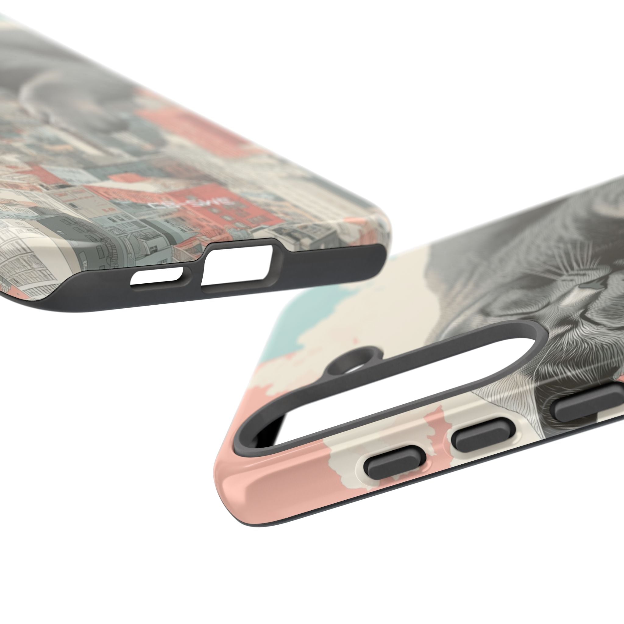 Cat Rests Over City - Samsung Case