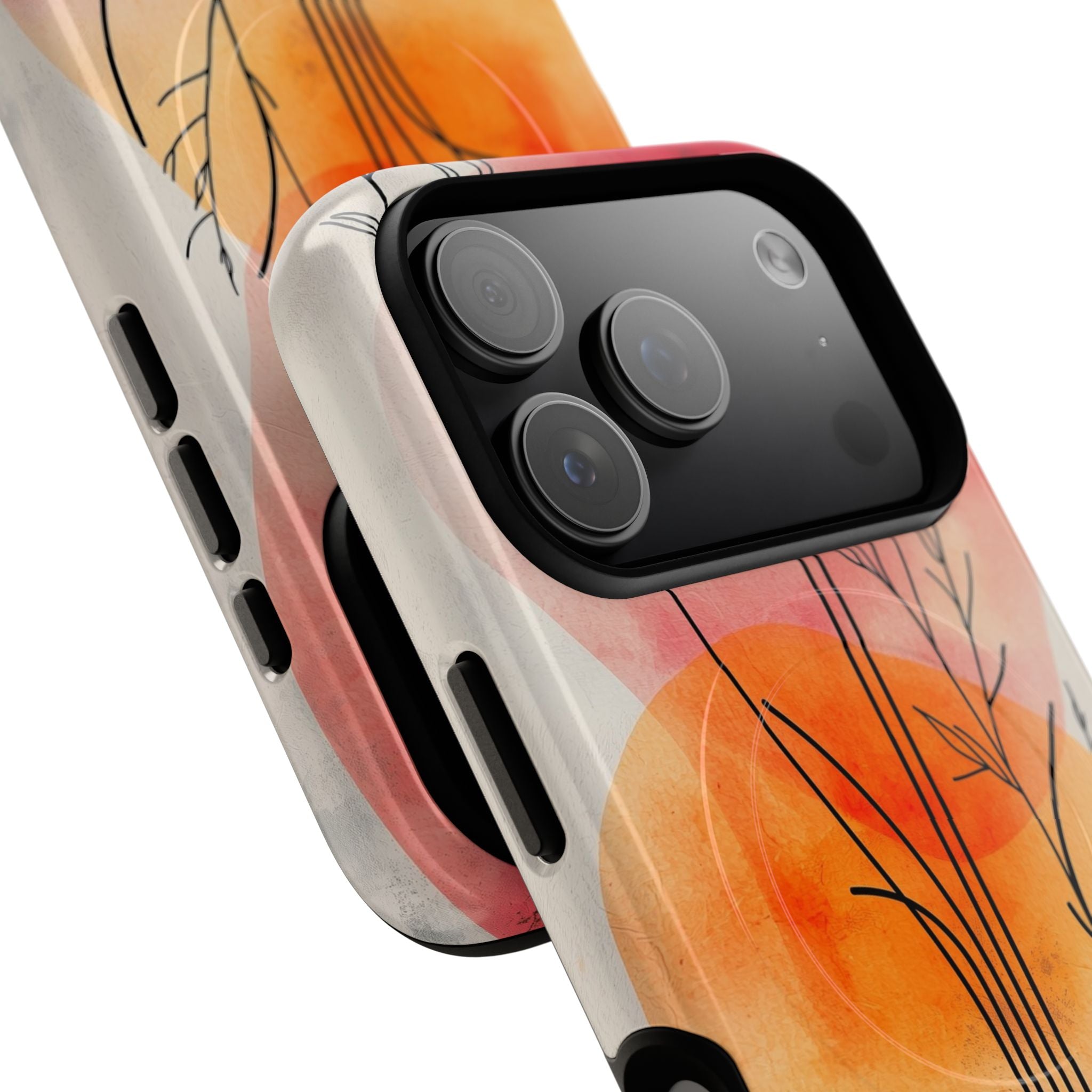 Curved Stem Sunset iPhone 17 Pro Case - Tough+