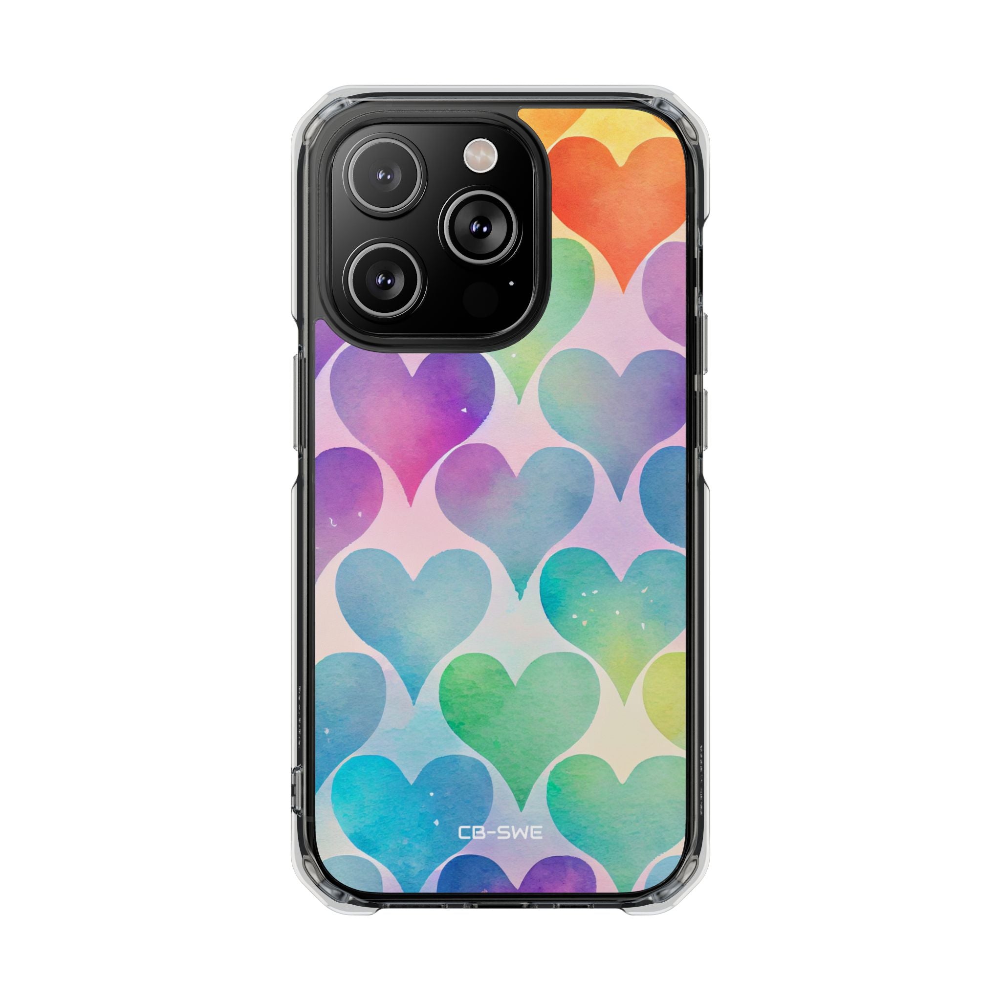 Watercolor Heart Symphony iPhone Case - Impact