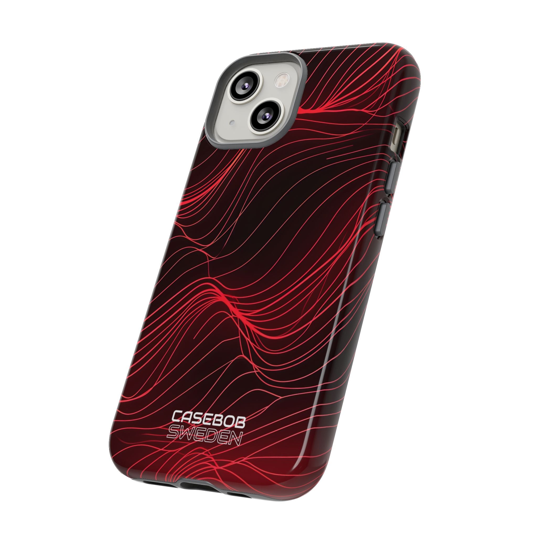 Crimson Waveform Flow iPhone 14 - Tough