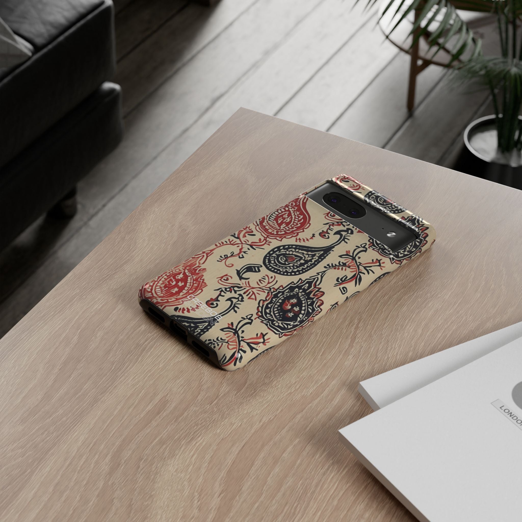 Navy Paisley Swirl Google Pixel 7 - Tough