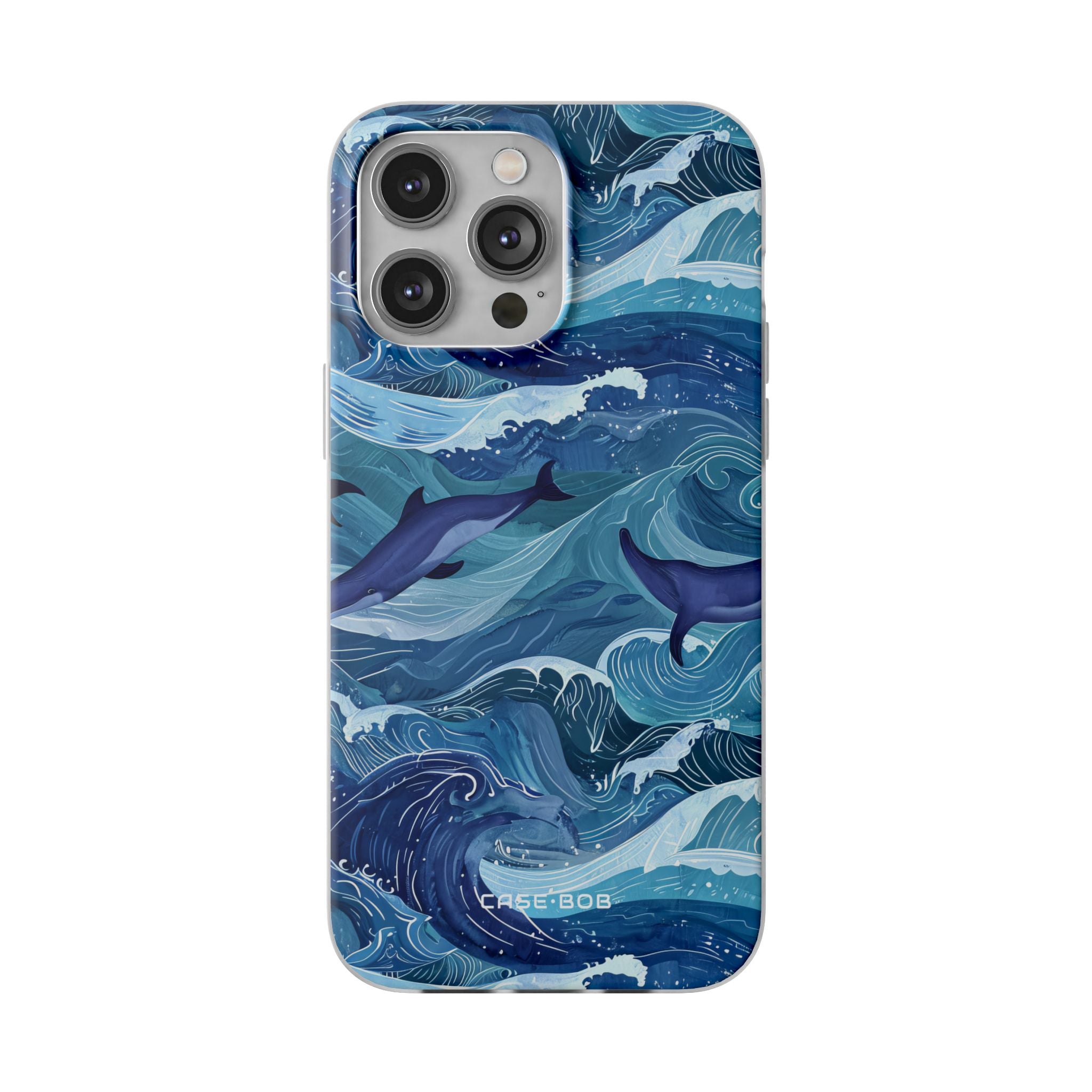 Dolphin Waves iPhone 14 Pro Max Case - Soft