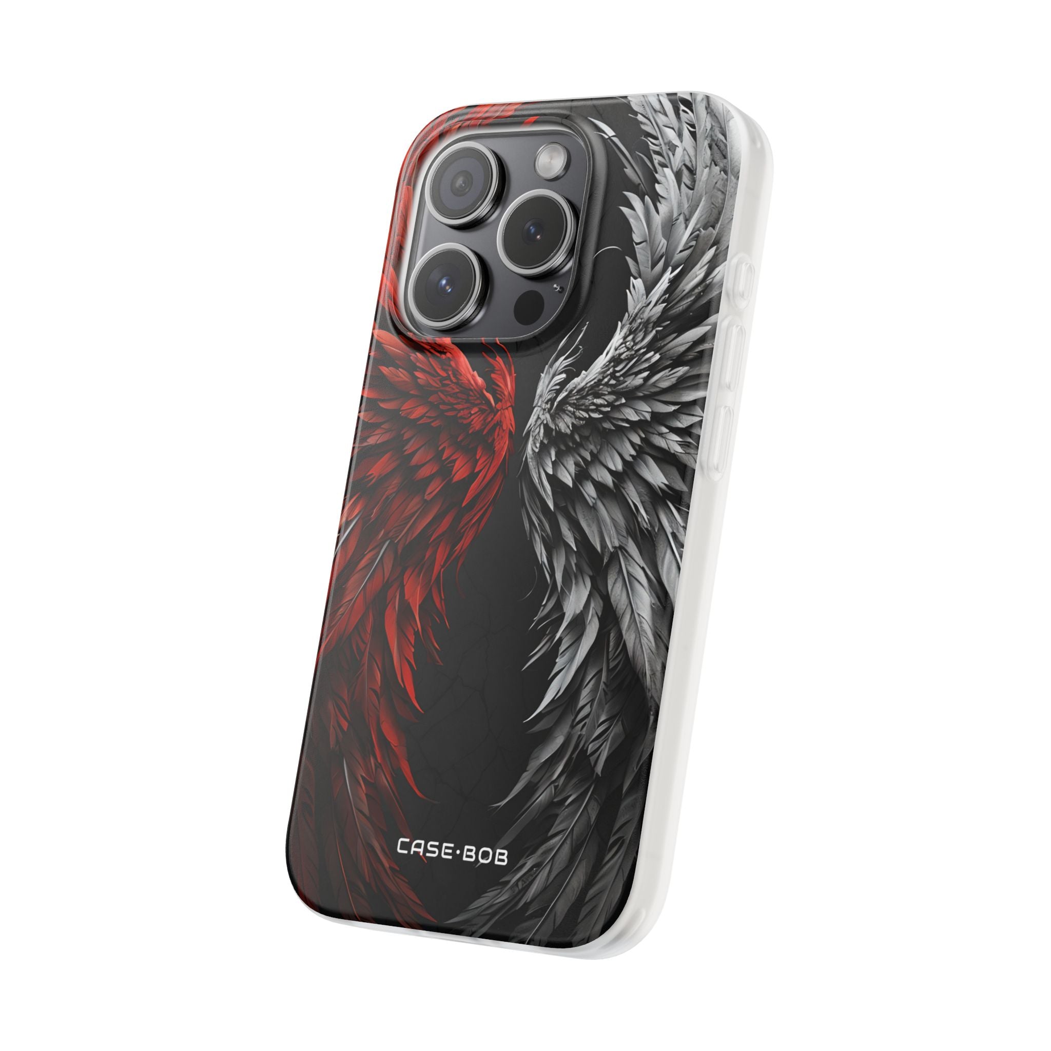 Crimson White Wings iPhone 15 Pro Case - Soft