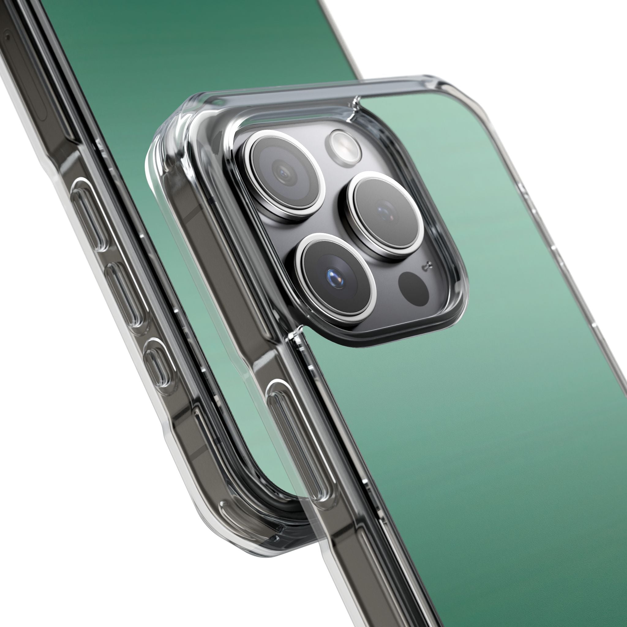 Teal Horizon Layers iPhone 15 - Impact Clear+