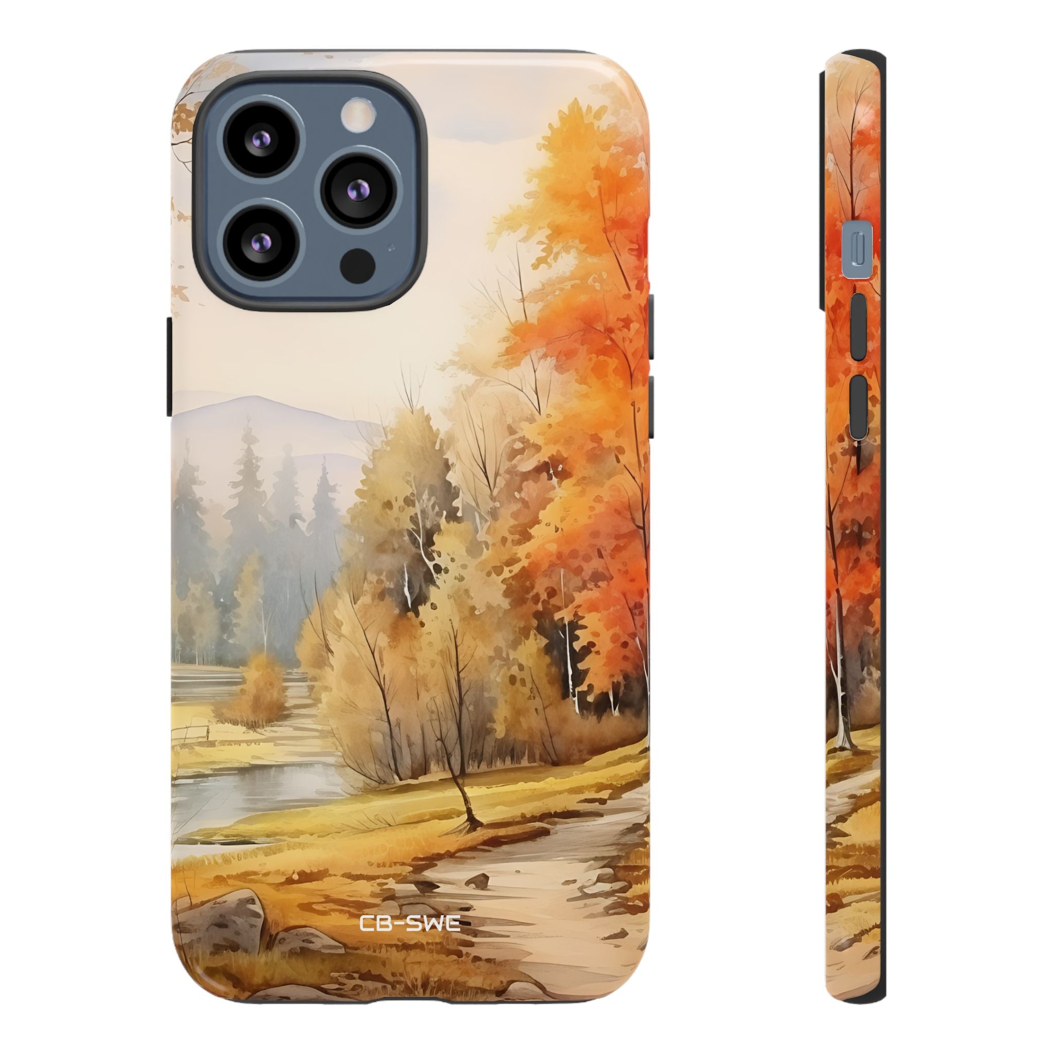 Golden Leaves Drift - iPhone Case