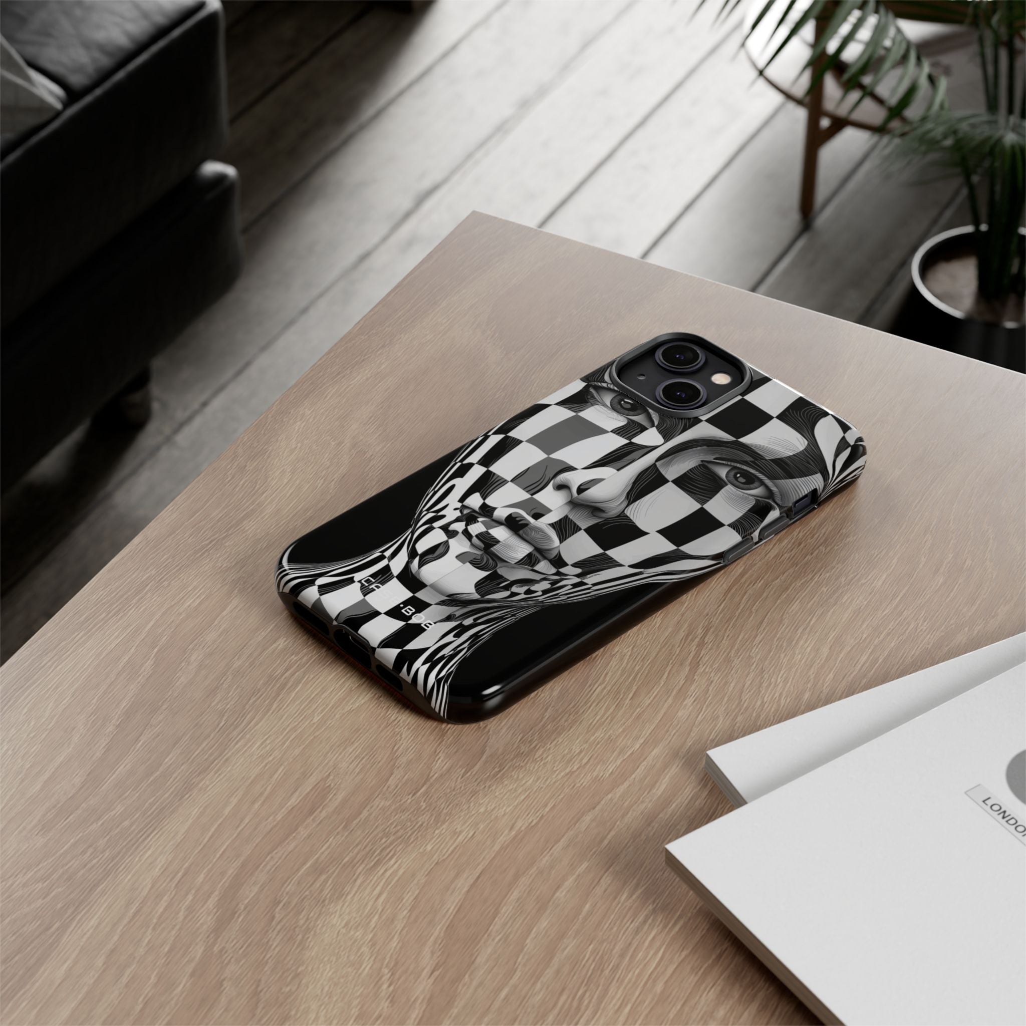 Checkered Face iPhone 14 Plus Case - Tough