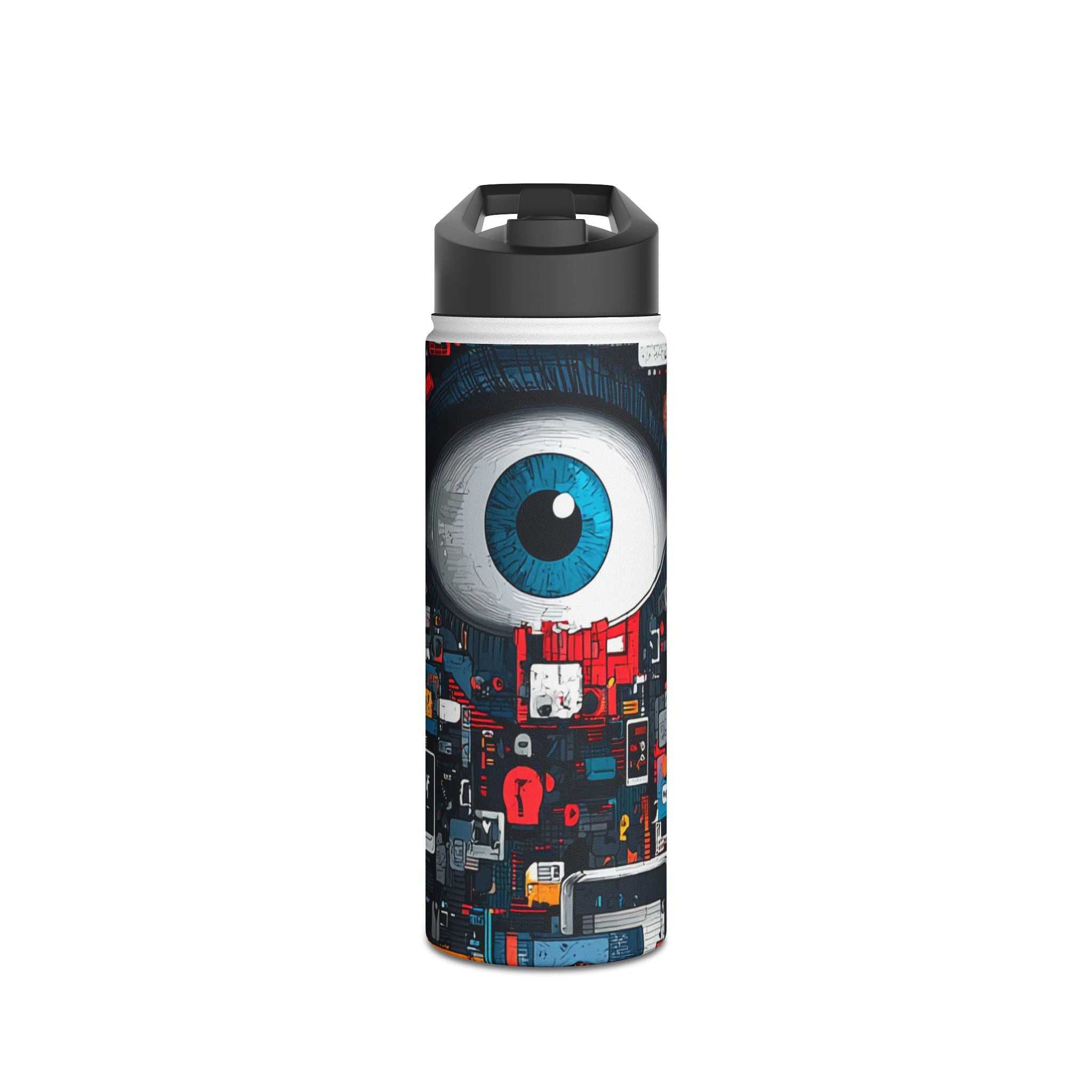 Blue Gaze Mosaic - Stainless Steel Water Bottle