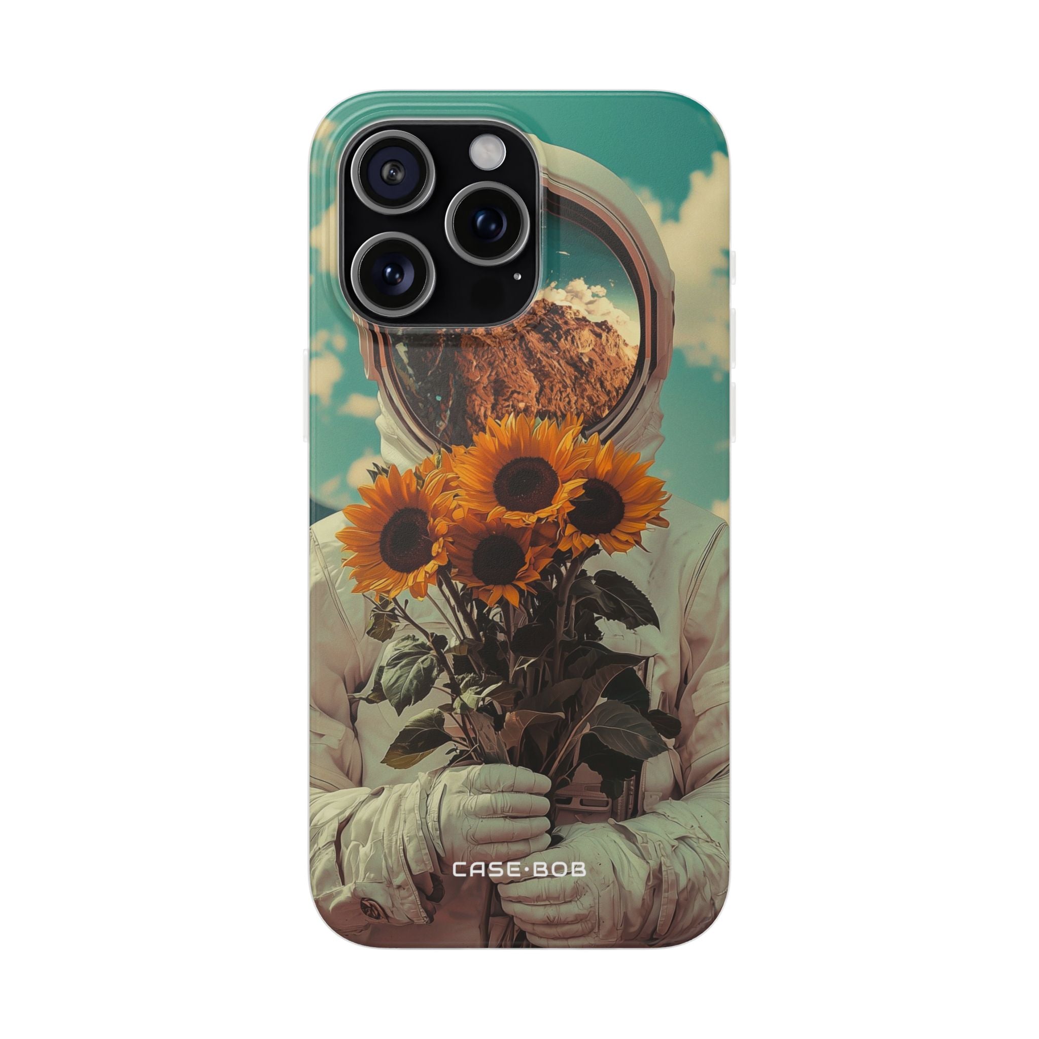 Sunflower Astronaut iPhone 15 Pro Max Case - Soft