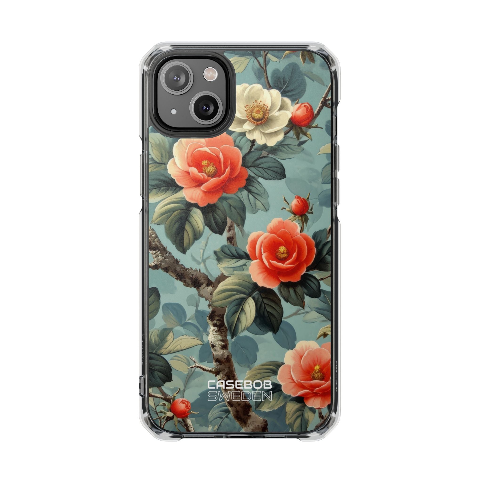 Coral Blossom Tapestry iPhone 14 - Impact Clear+