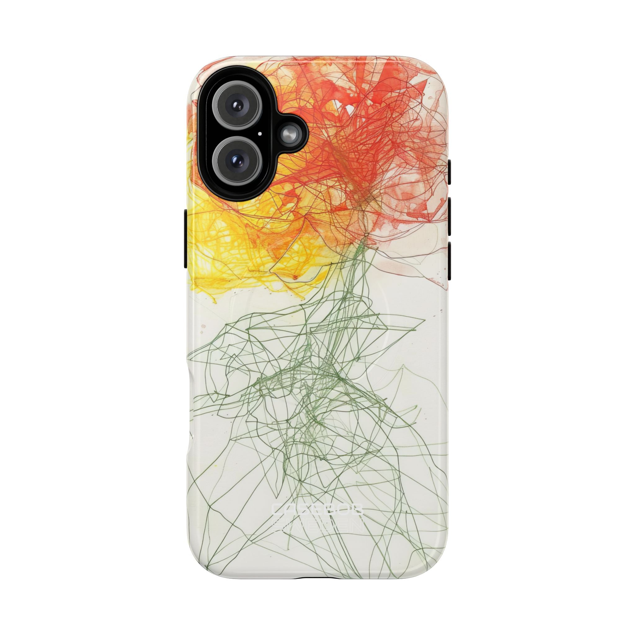 Fiery Blossom Tangle iPhone 16 - Tough+