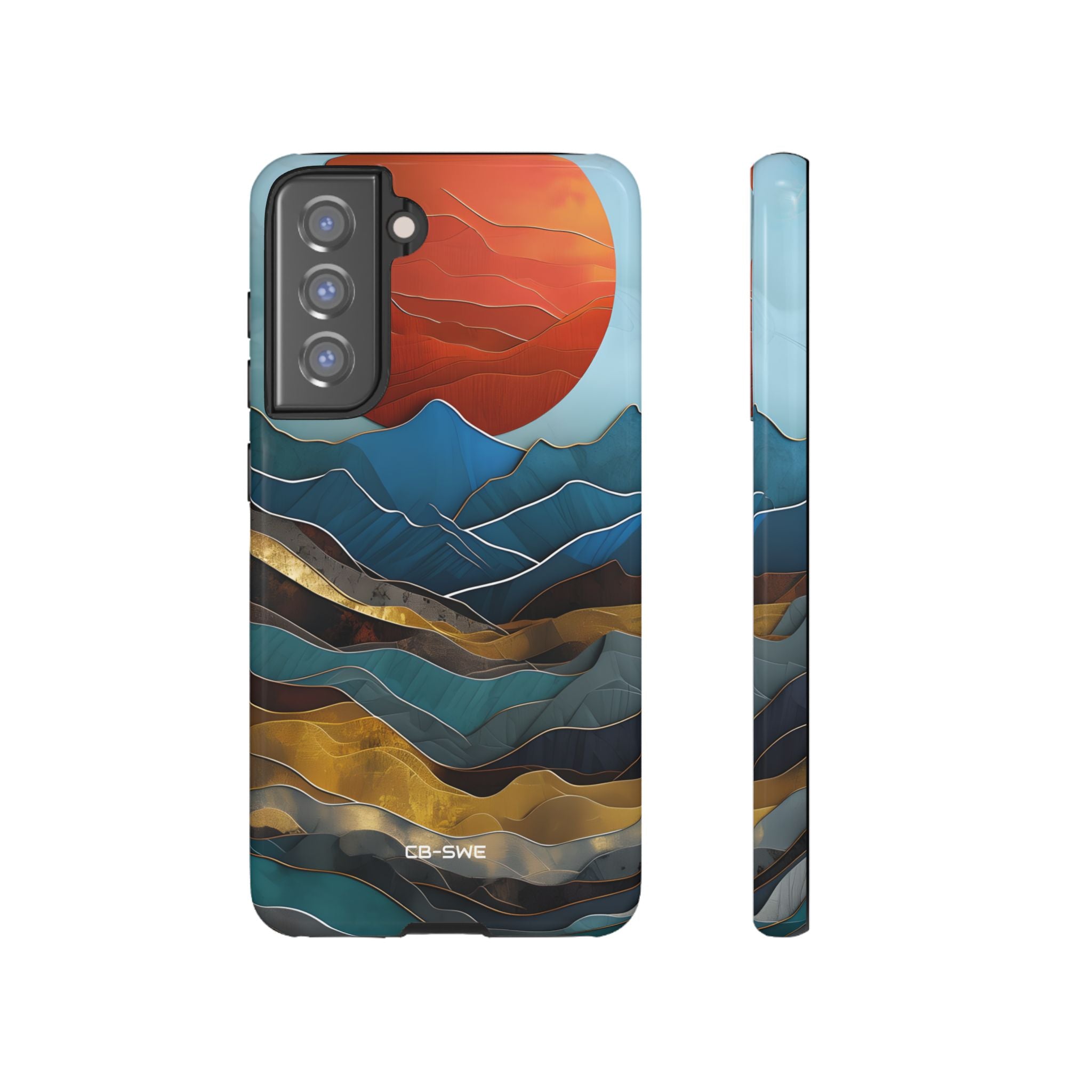 Sunset Geometry Waves - Samsung Case
