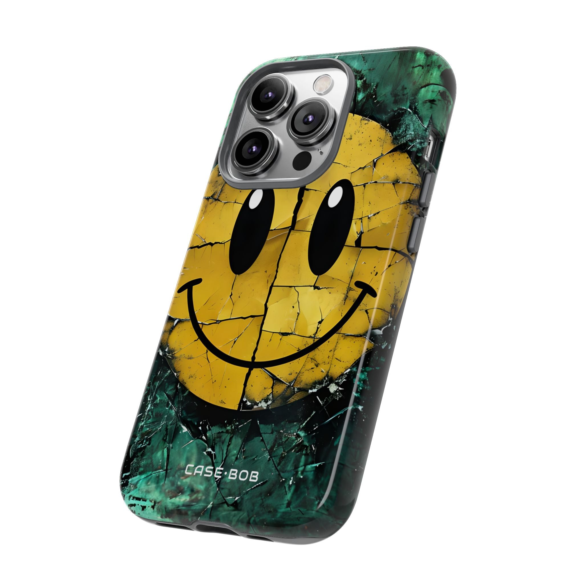 Cracked Smiley iPhone 14 Pro Case - Tough