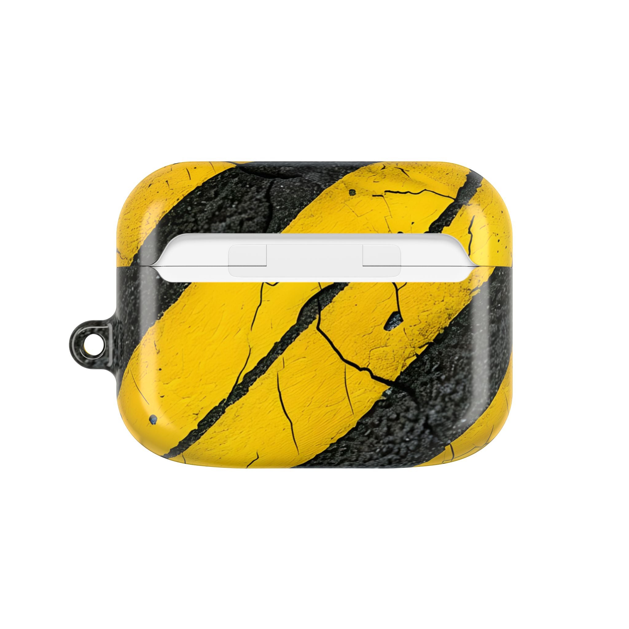 keltainen raidallinen distress - AirPods Case