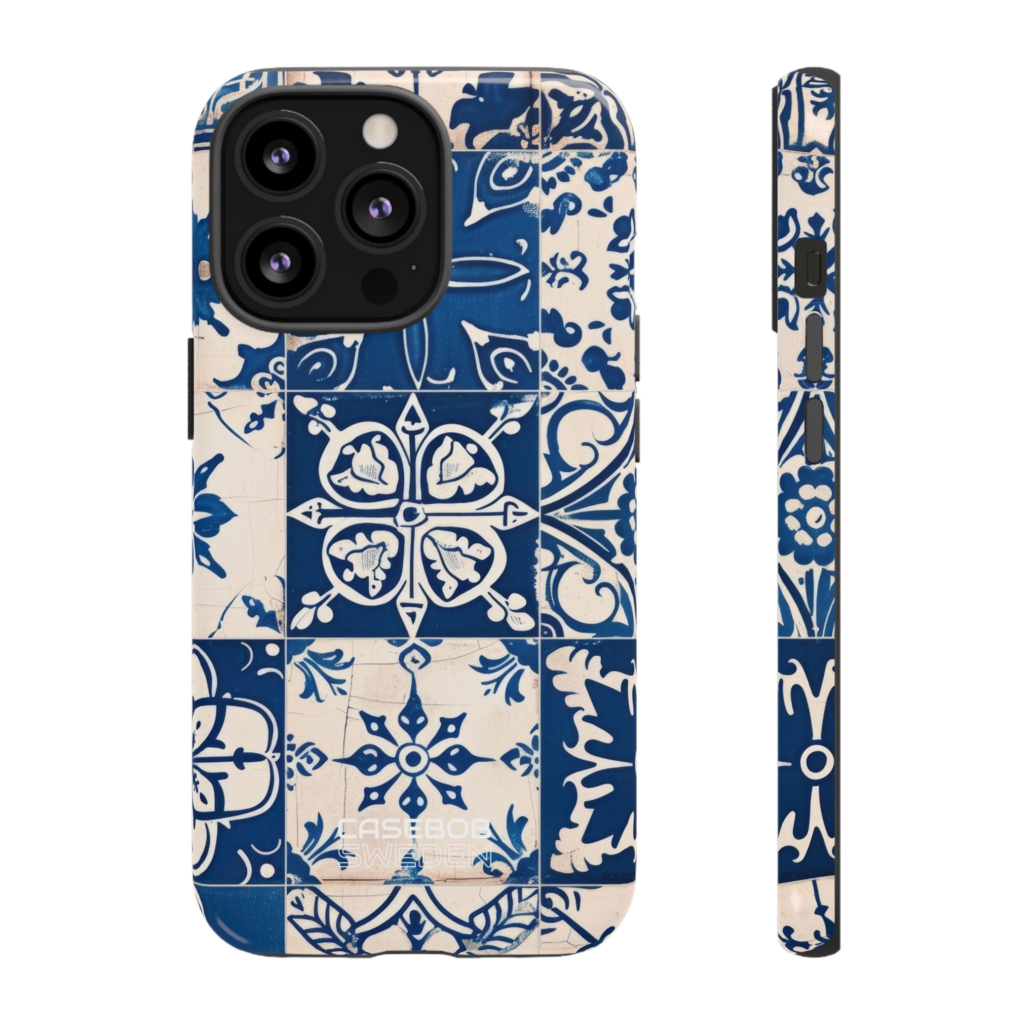 Ornate Blue Tiles iPhone 13 - Tough