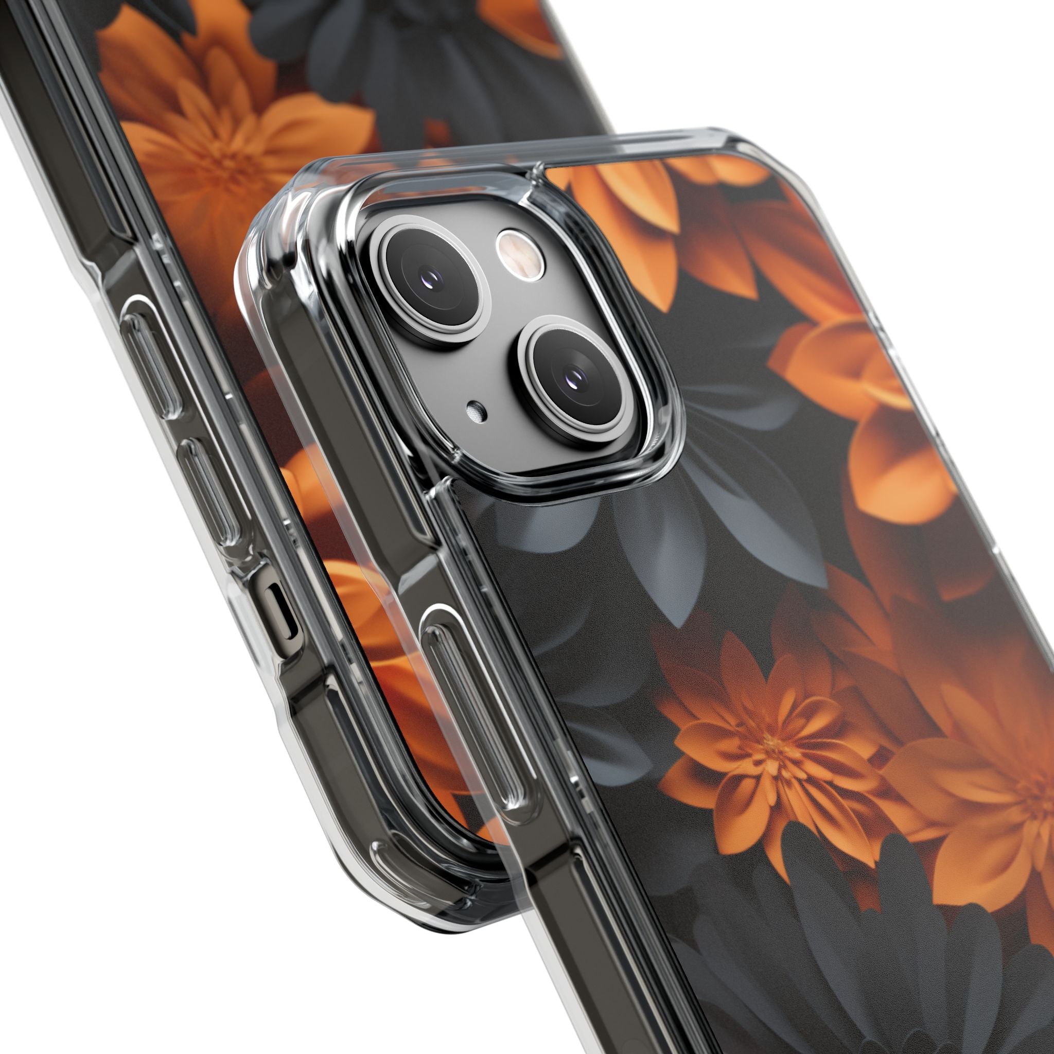 Graphical Orange Florals iPhone Case - Impact