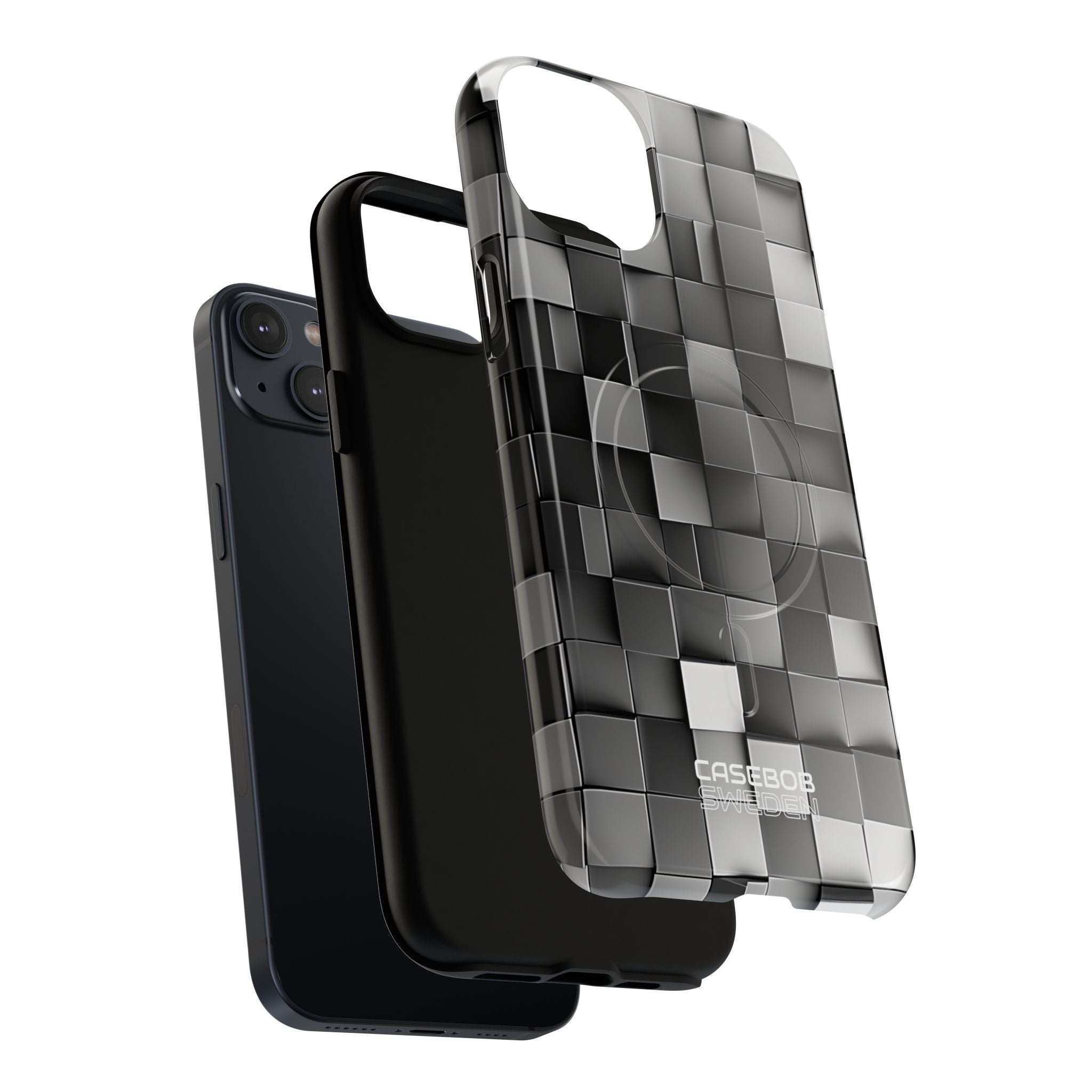 Monochrome Cube Depth iPhone 14 - Tough+
