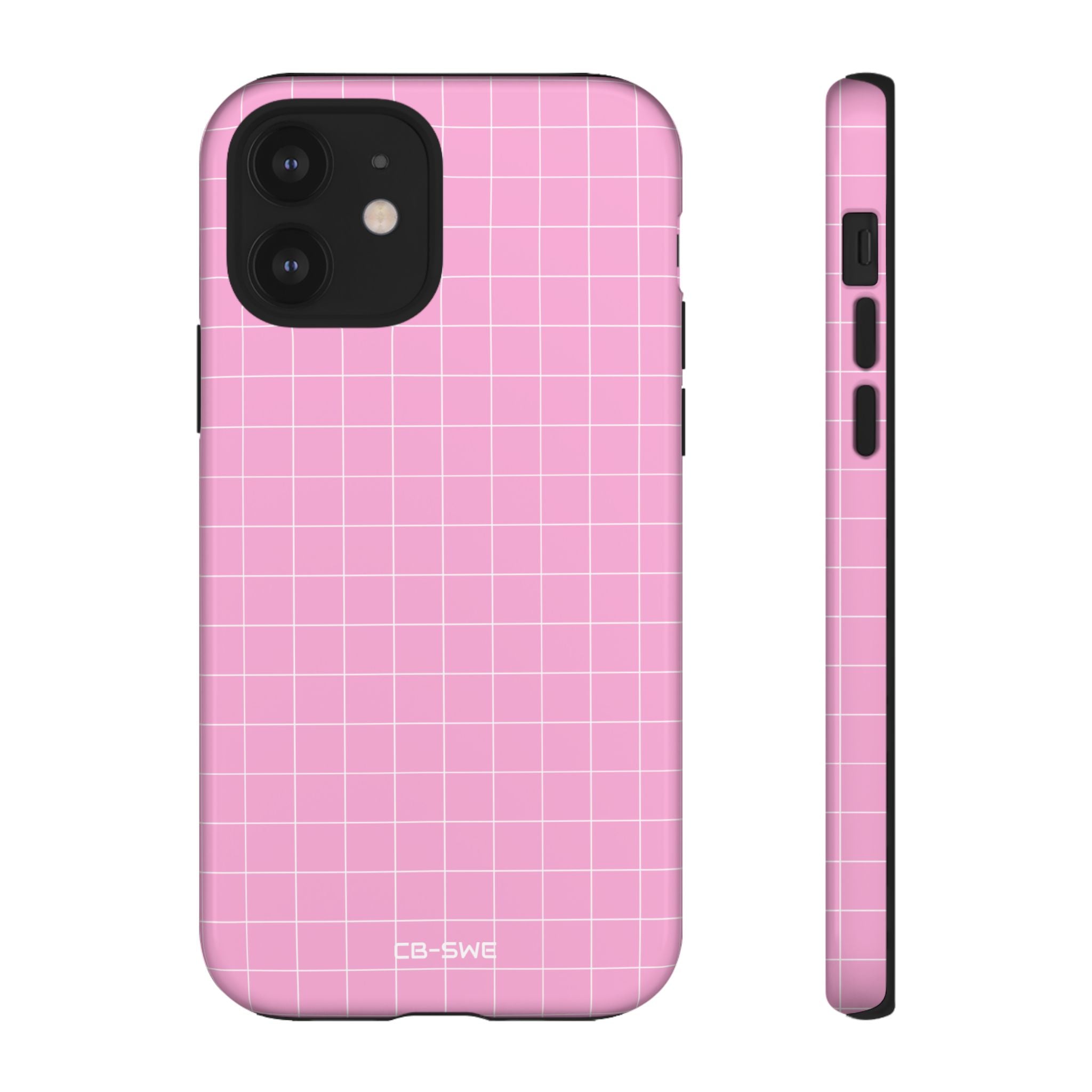 Pink Squares Align - iPhone Case