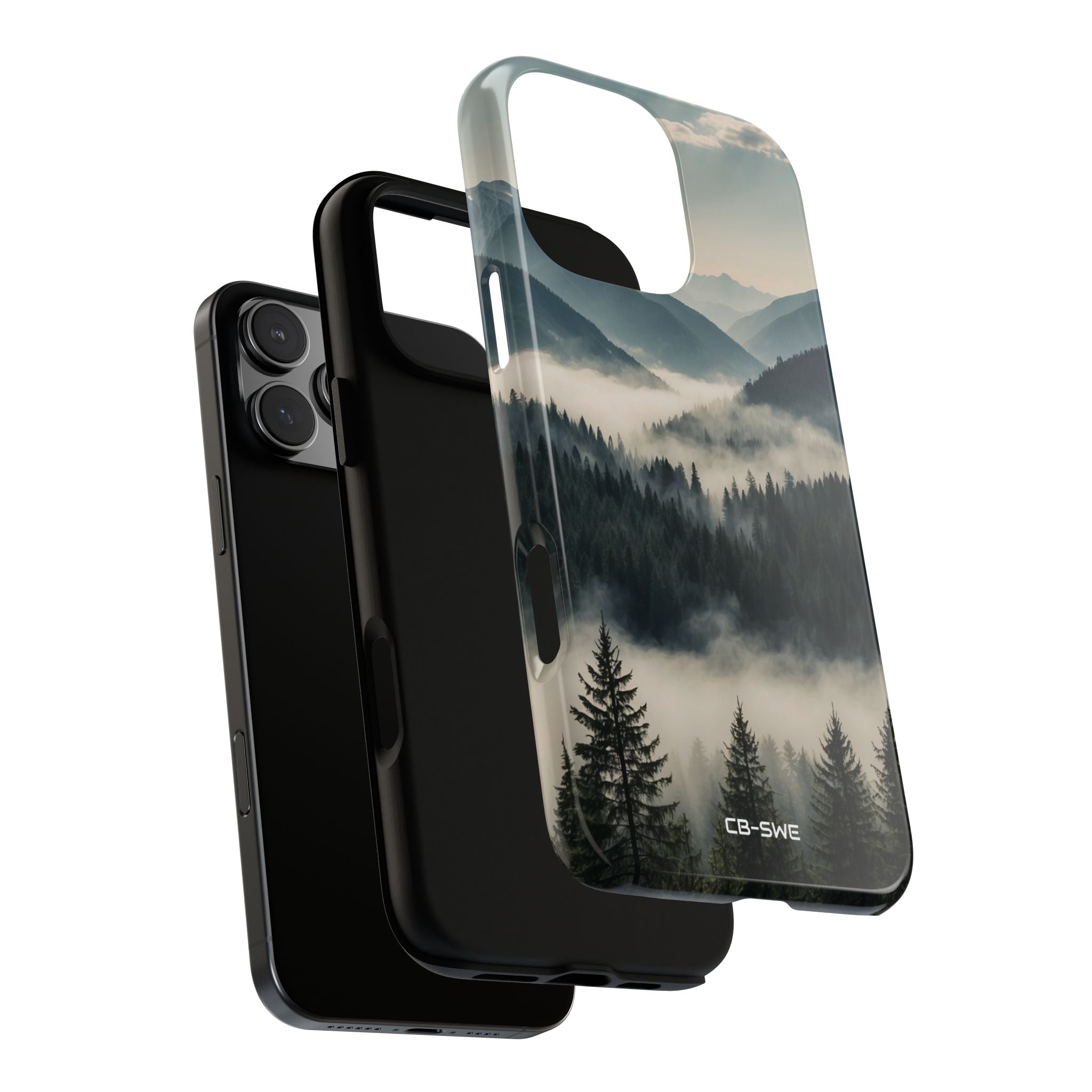 Misty Forest Embrace - iPhone Case
