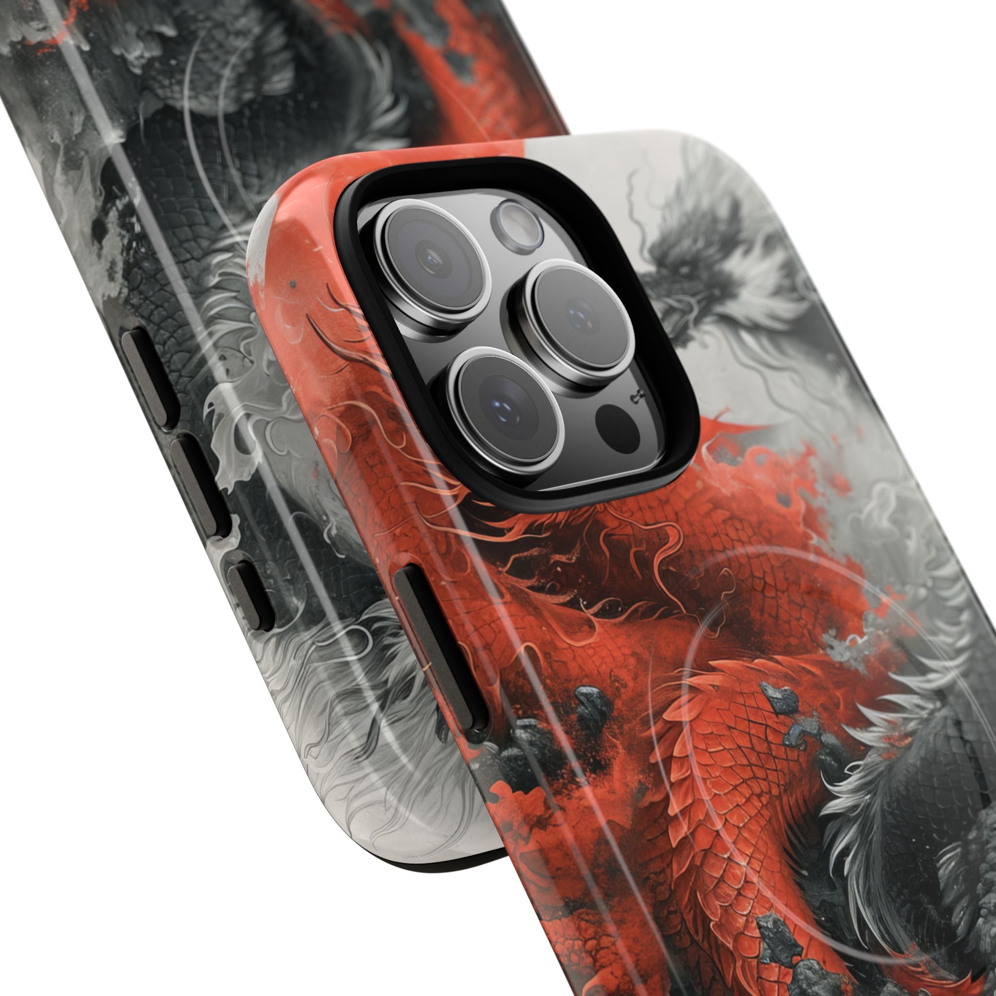 Twin Dragons Crimson iPhone 16 Pro Max Case - Tough+
