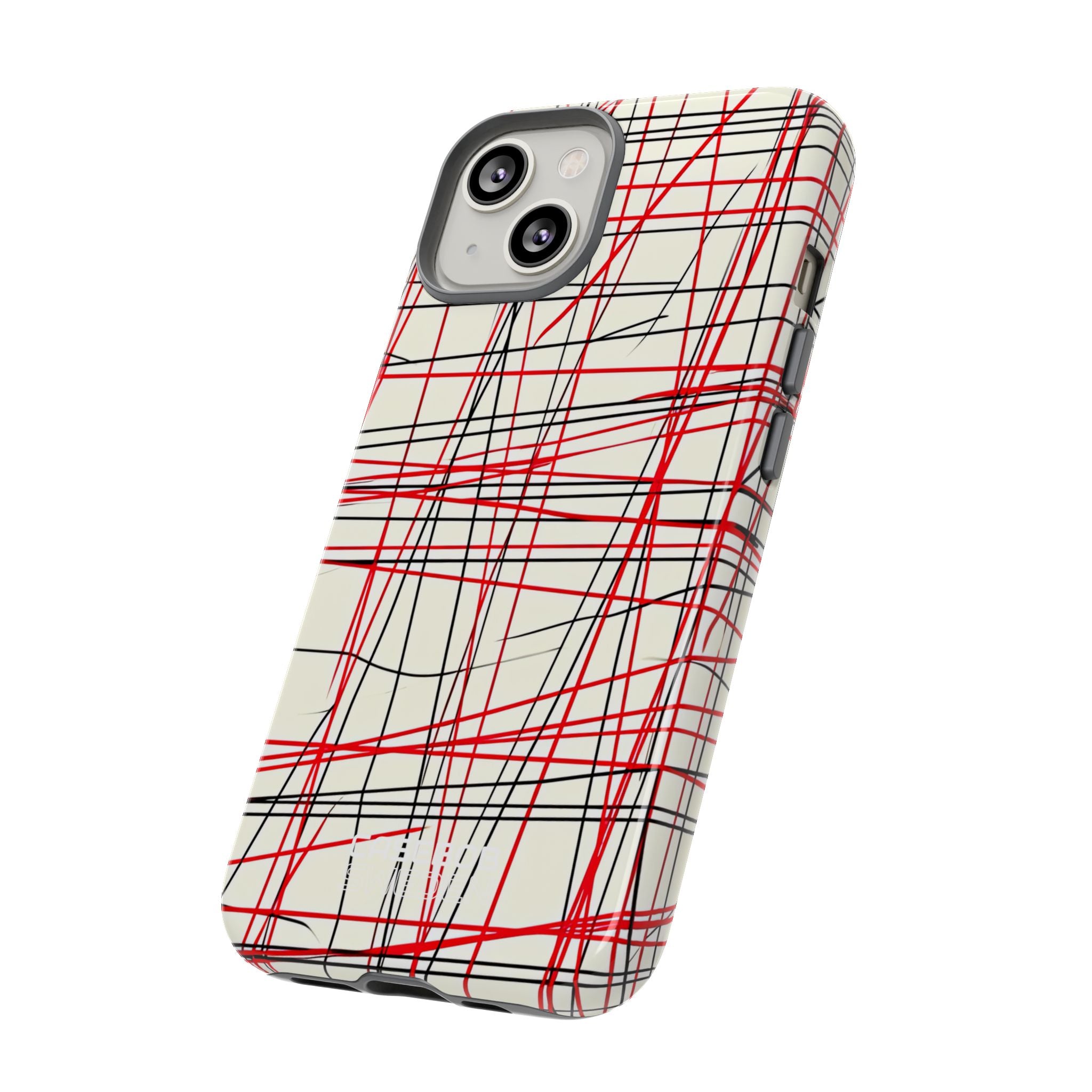 Crimson Wire Tangle iPhone 14 - Tough