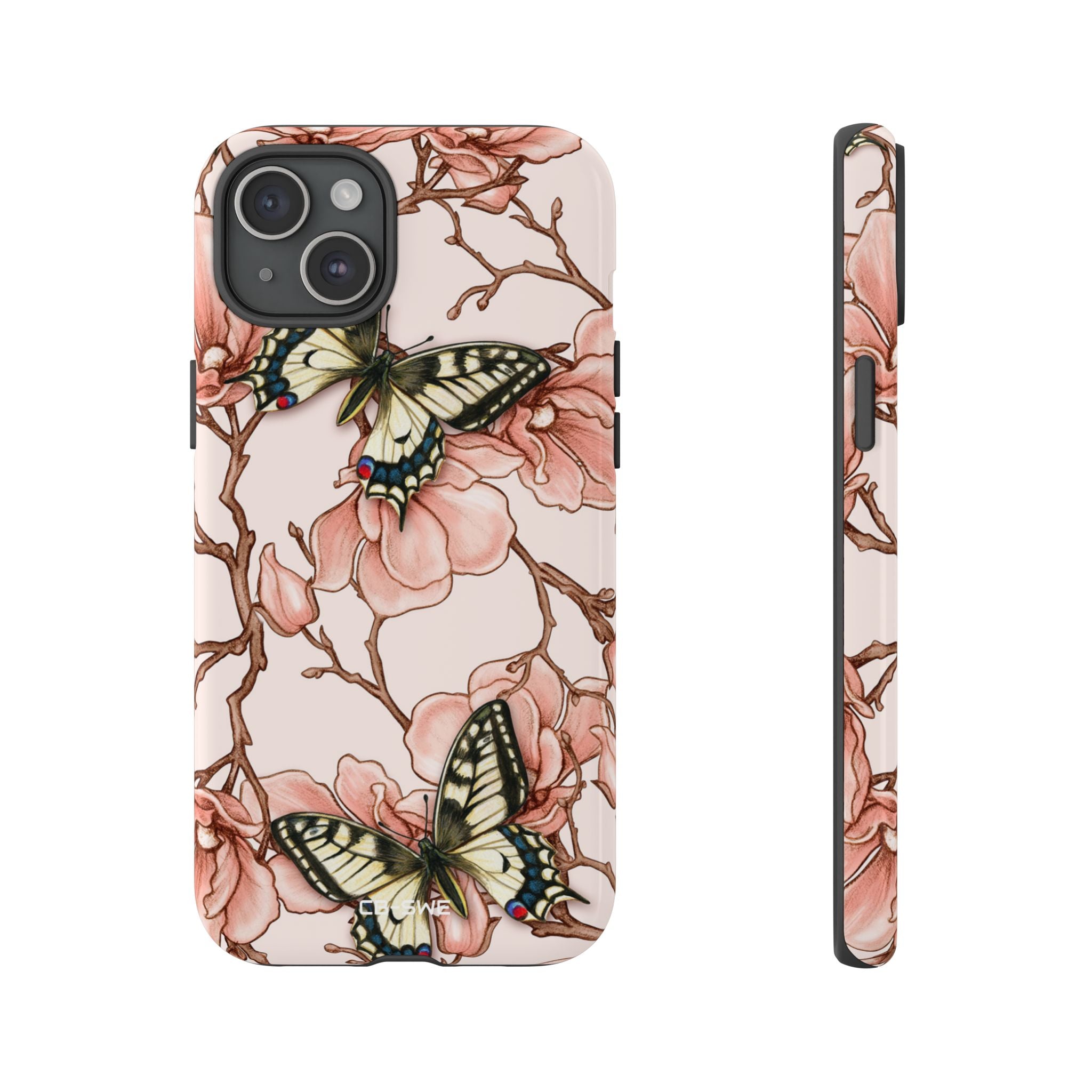 Butterflies and Magnolias Harmony - iPhone Case