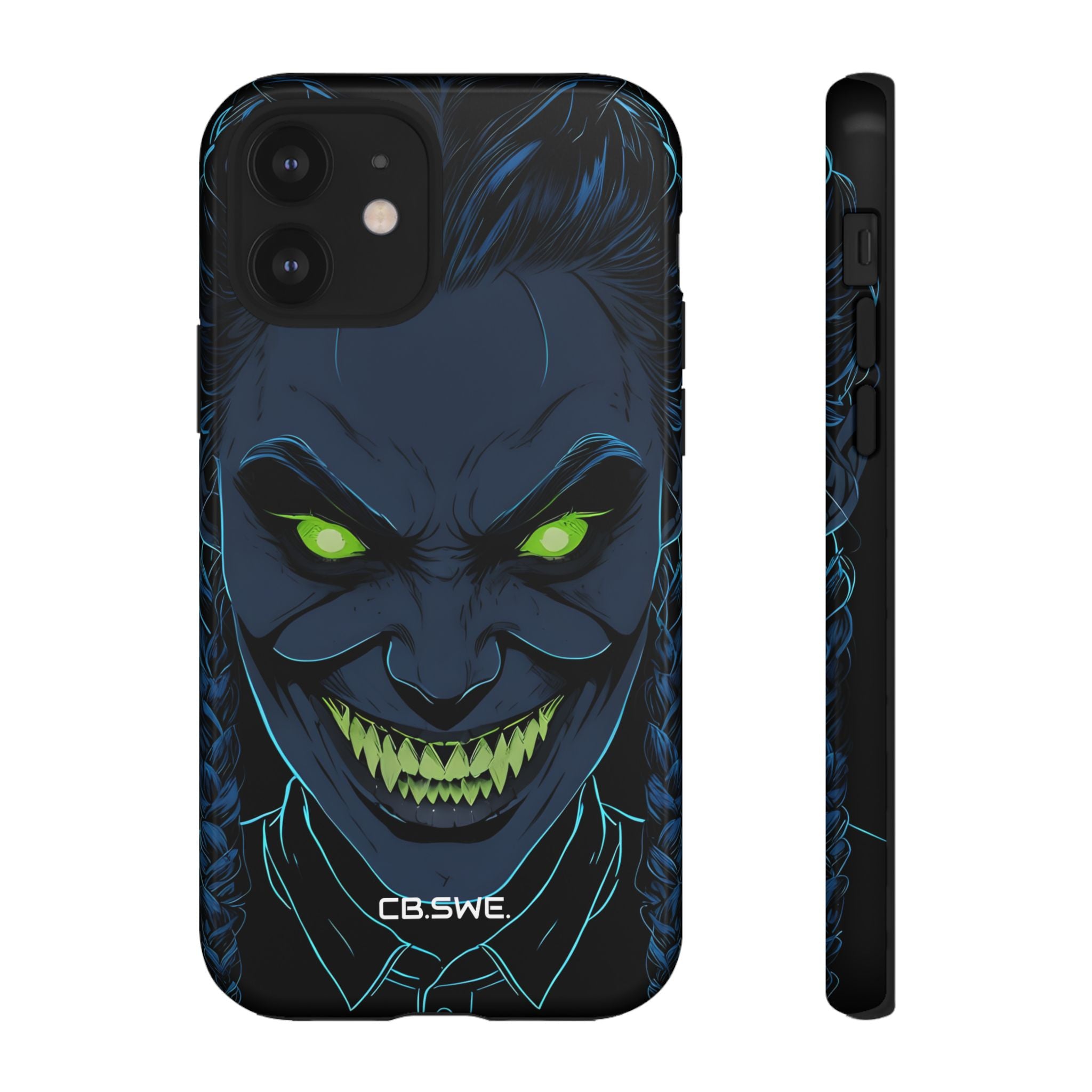 Eerie Sinister Character Neon Green Eyes iPhone 12 - Tough