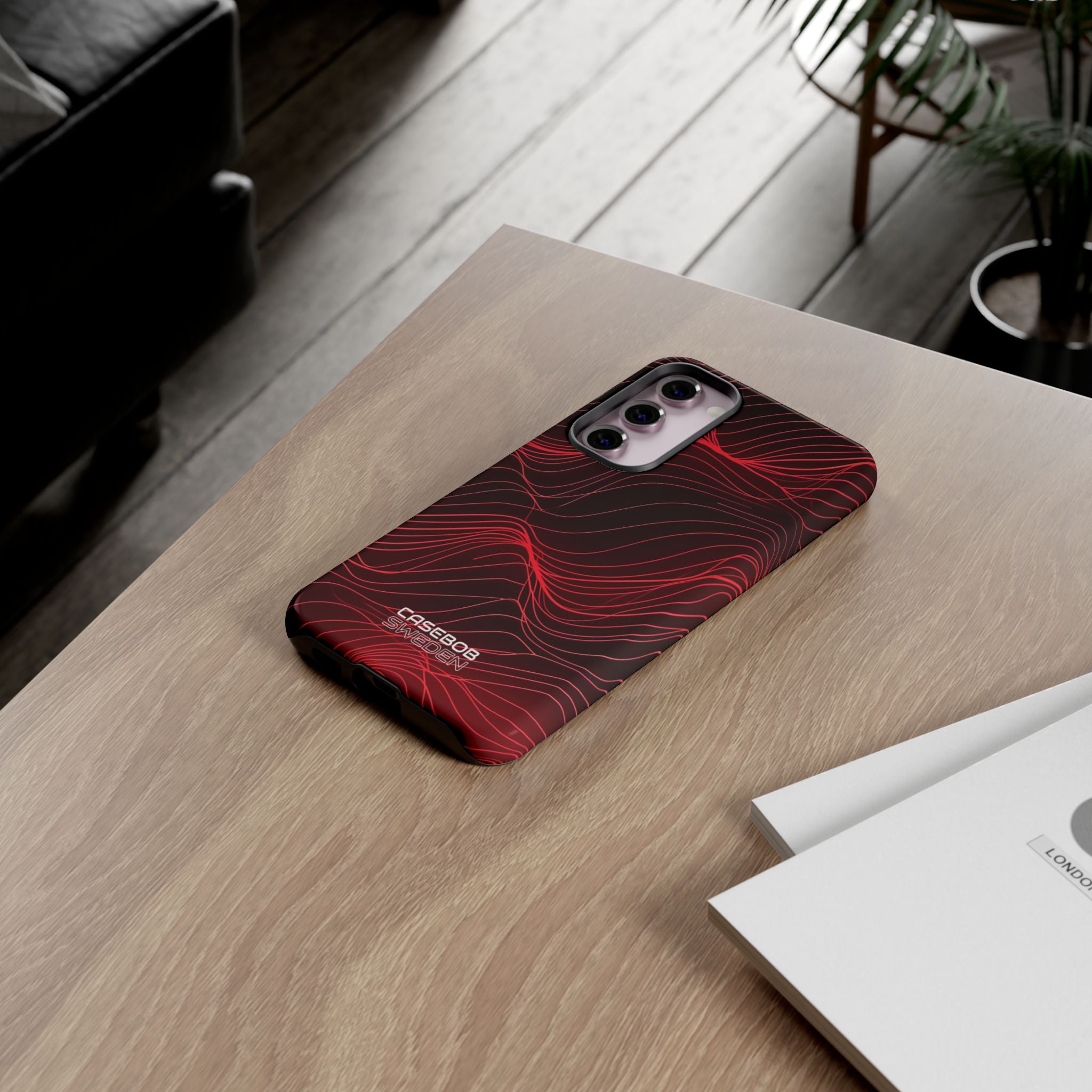 Crimson Waveform Flow Samsung S23 - Tough