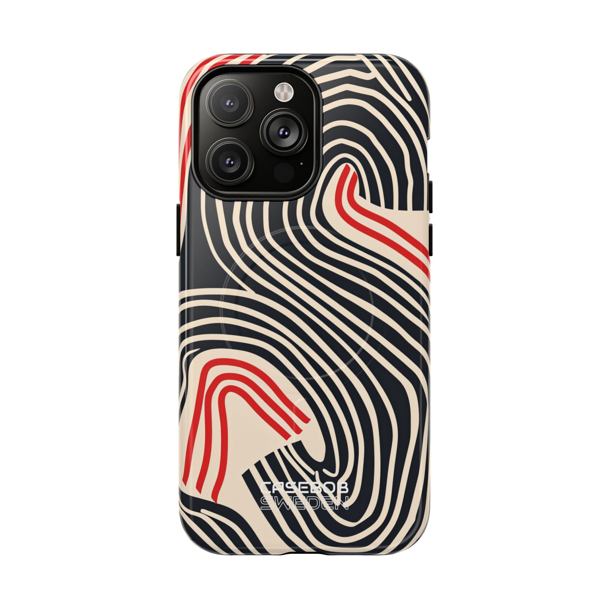 Wavy Red Flow iPhone 14 - Tough+