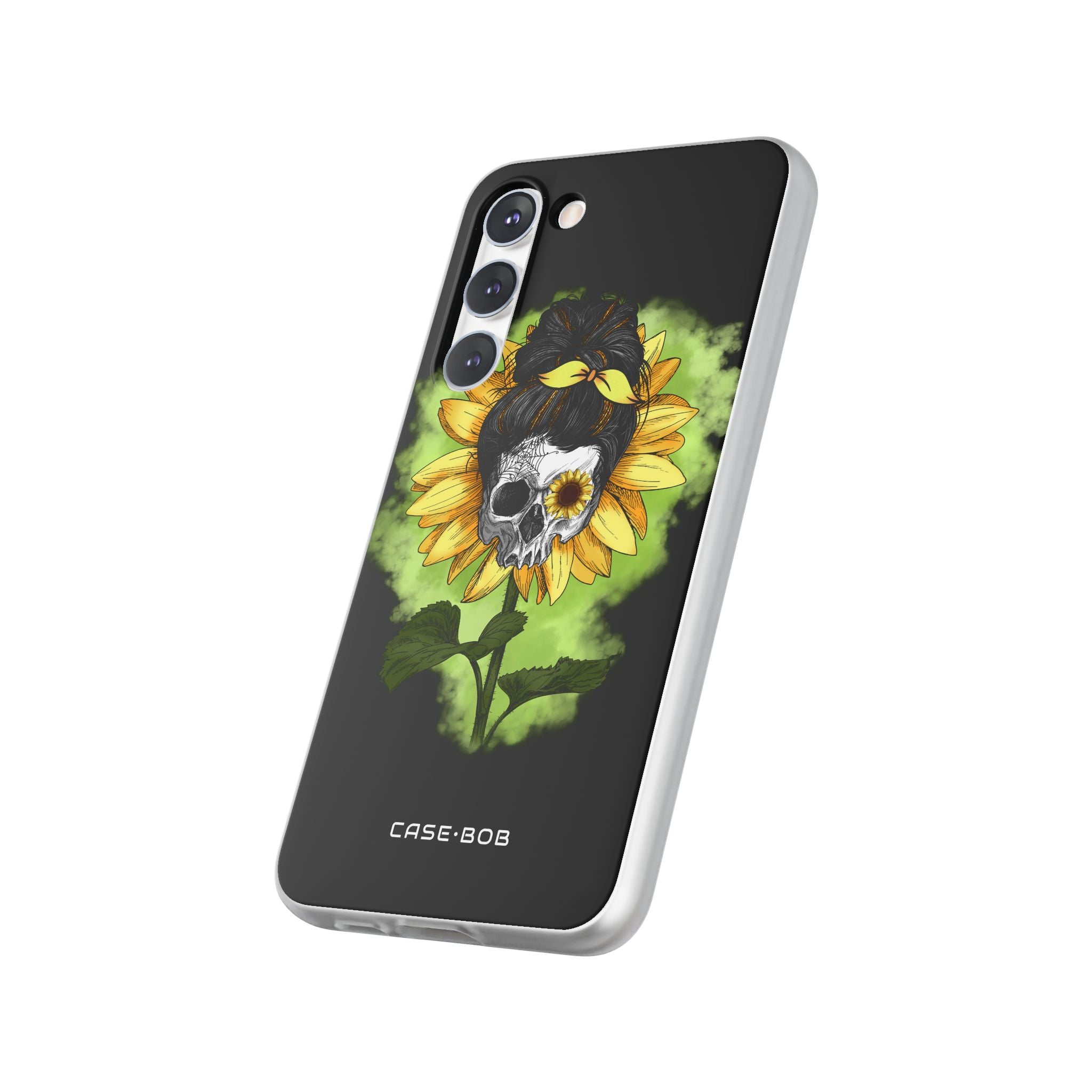Sunflower Skull Samsung S23 Plus Case - Soft