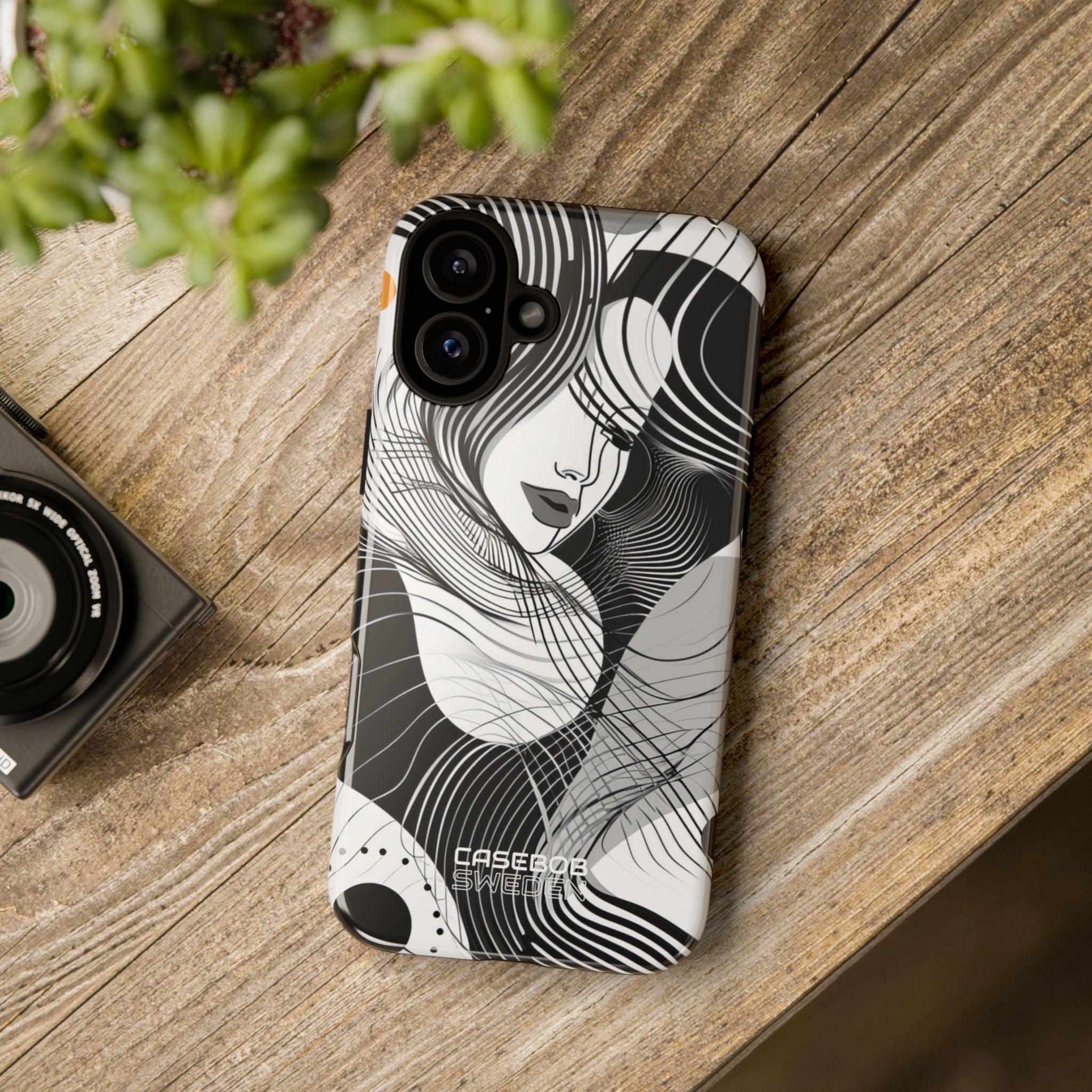 Orange Wave Motion iPhone 16 - Tough