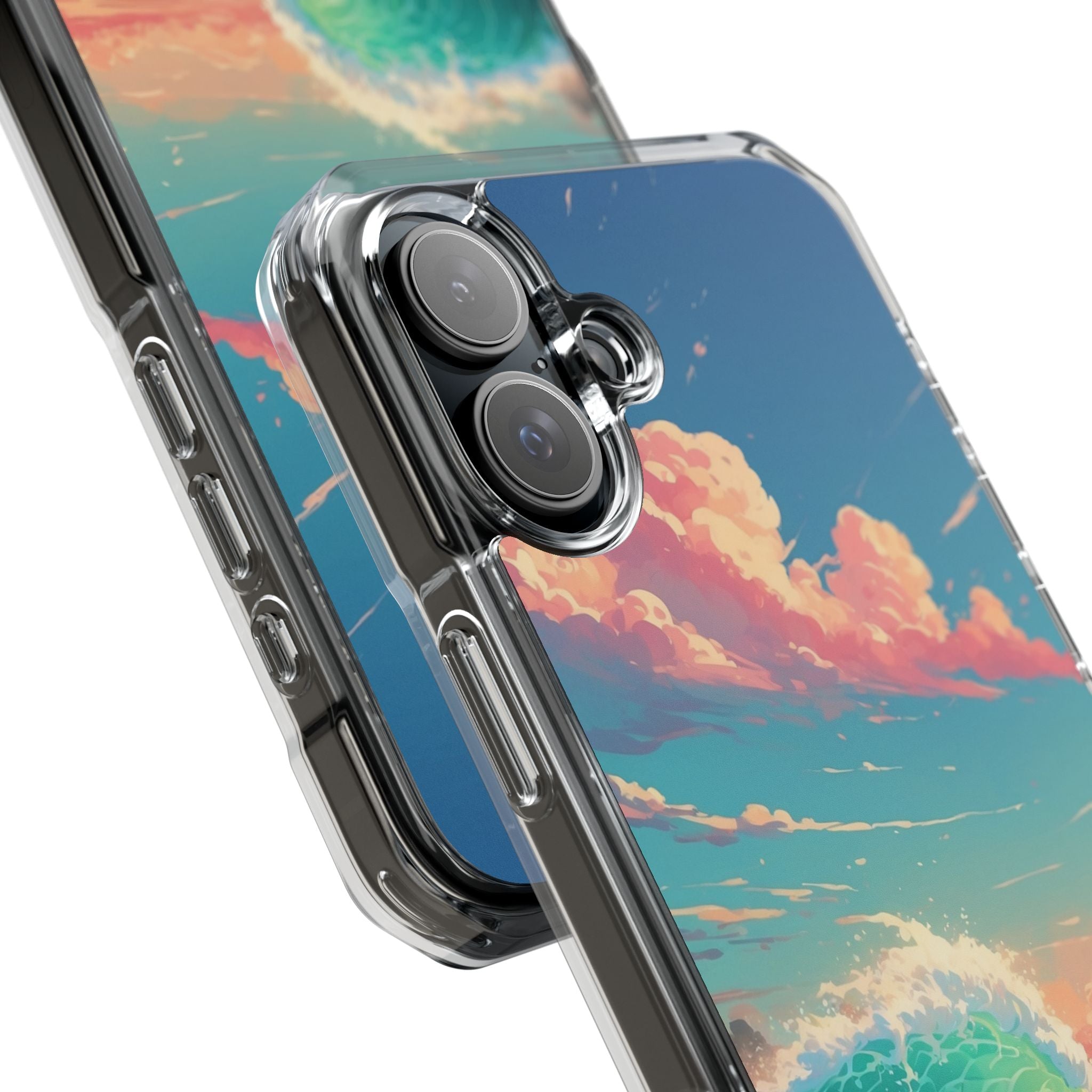 Turquoise Curl iPhone 16 Plus Case - Impact