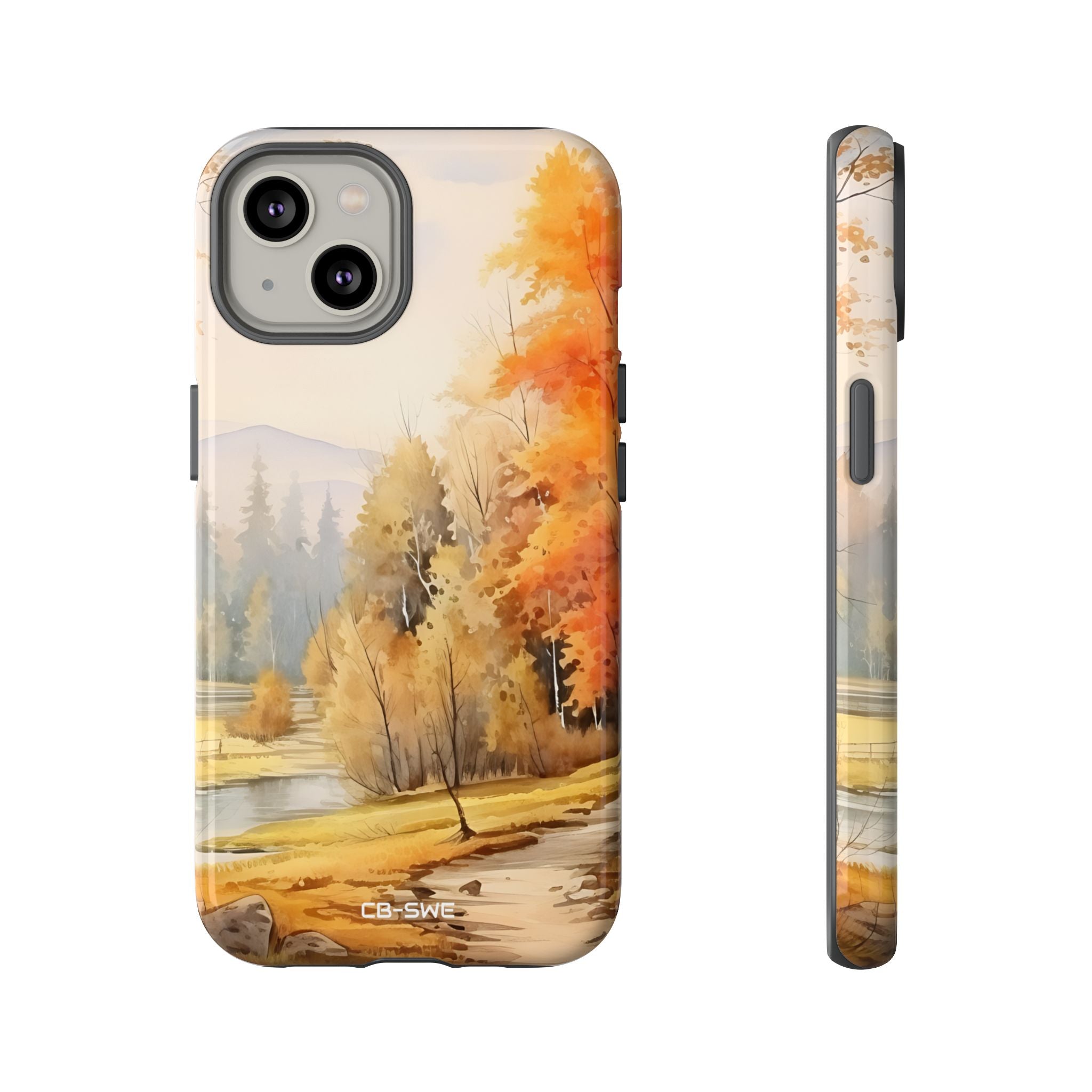 Golden Leaves Drift - iPhone Case