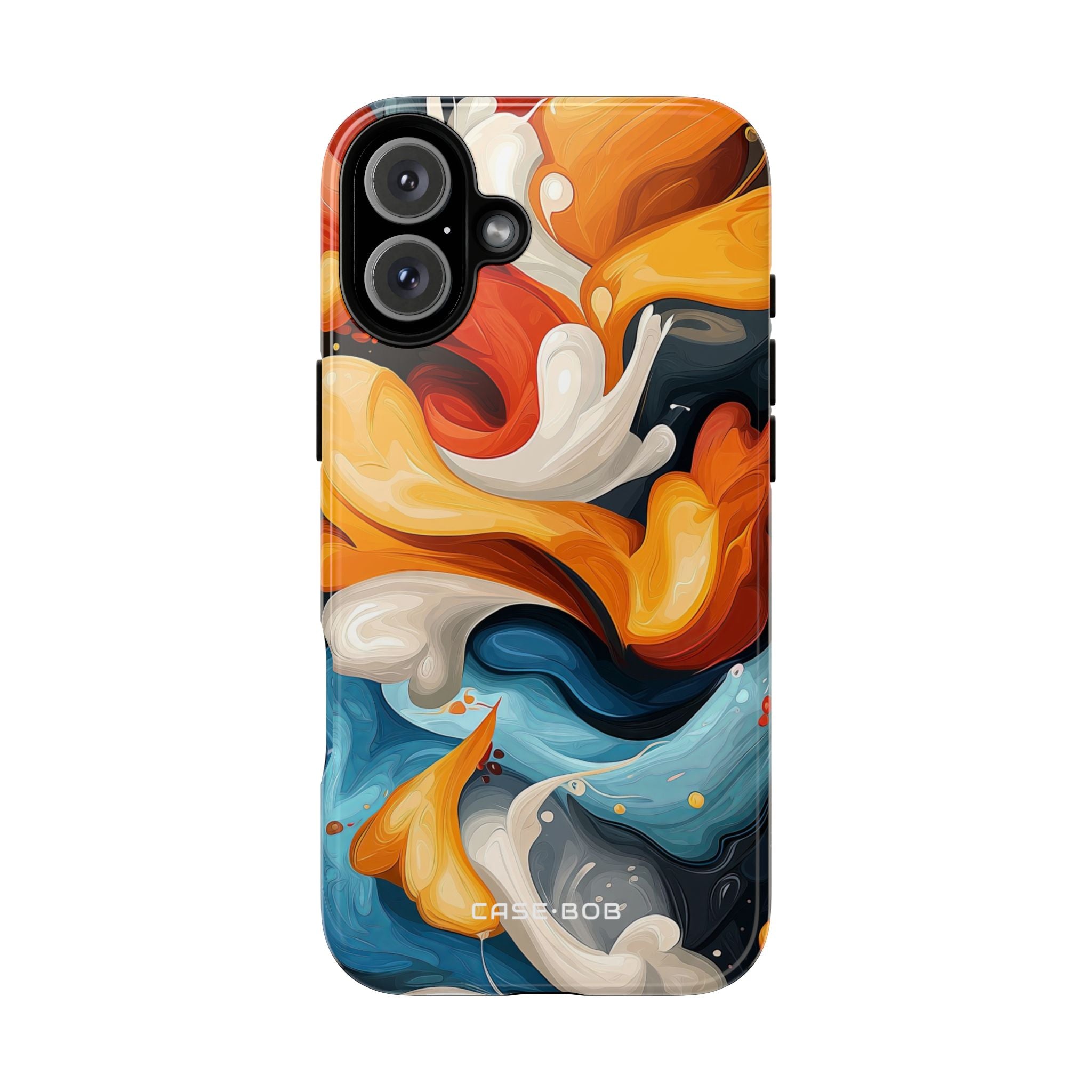 Flaming Swirls iPhone 16 Plus Case - Tough