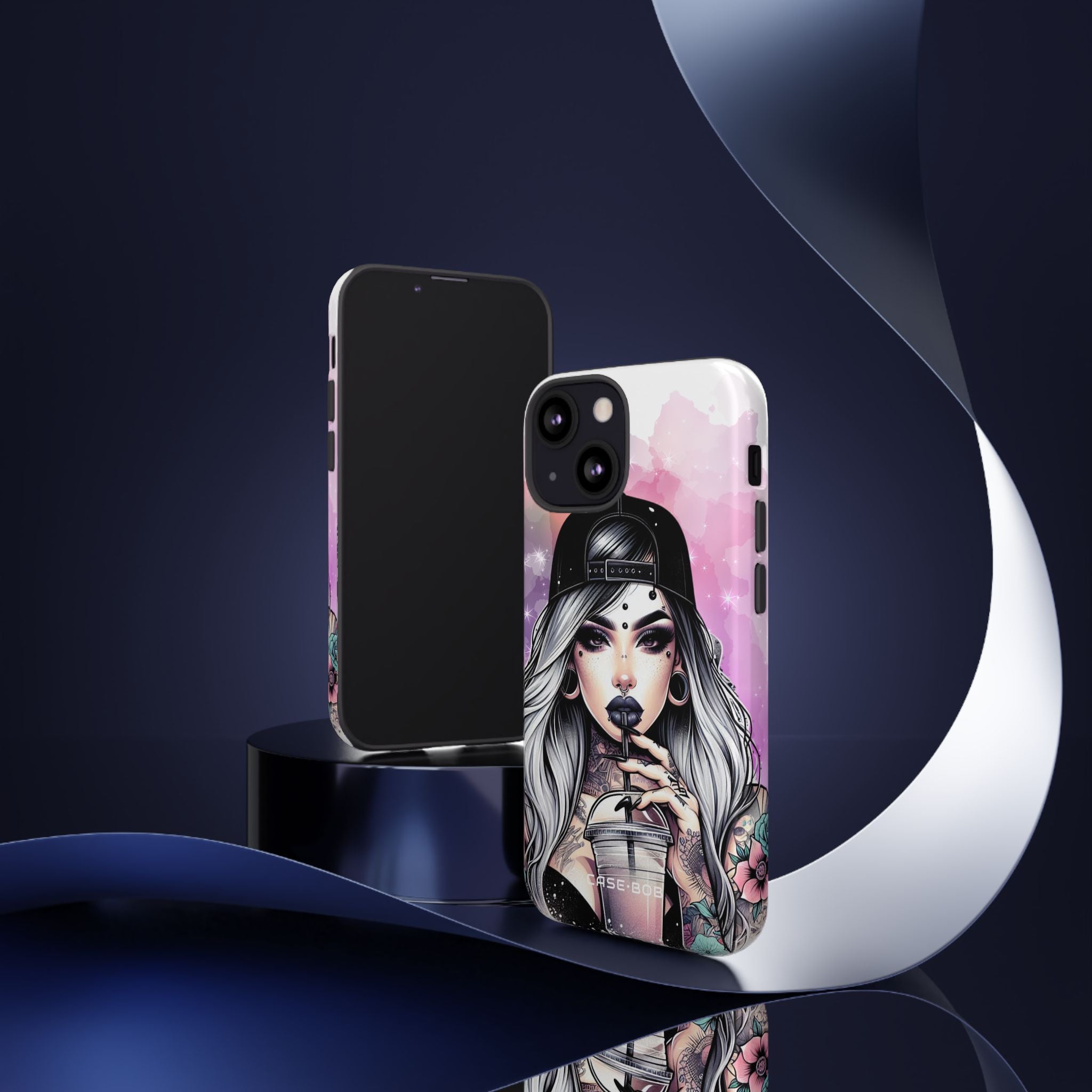 Silver Sip Nebula iPhone 13 Mini Case - Tough