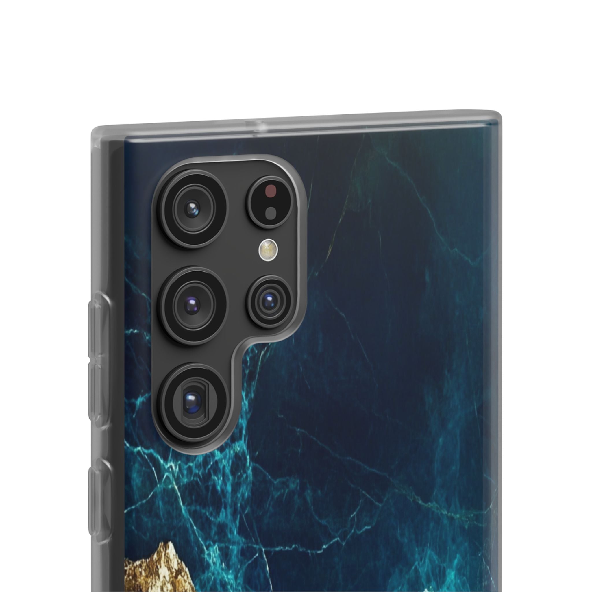 Jagged Gold Split Samsung S22 Ultra Case - Soft