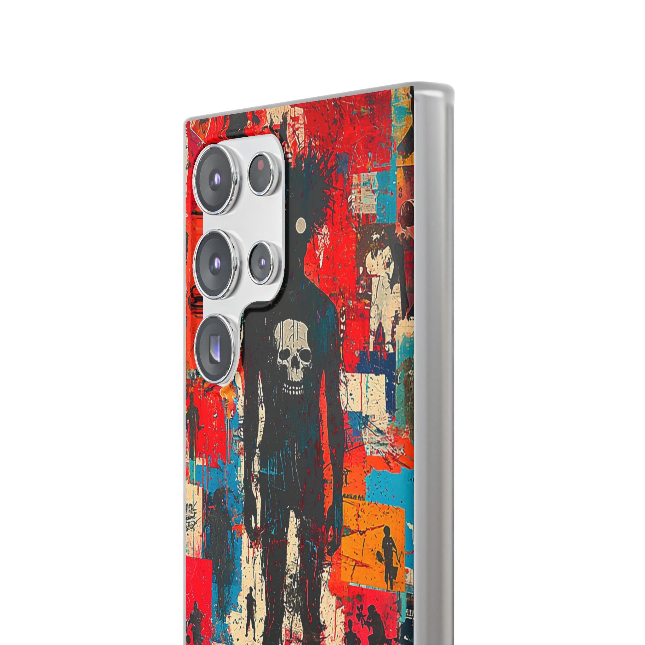 Spiky Skull Silhouette Samsung S23 Ultra Case - Soft